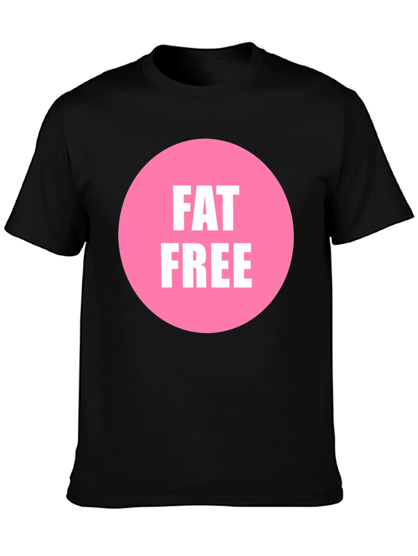 Black Fat Free Graphic Tee - Unisex Black T-Shirt view 3
