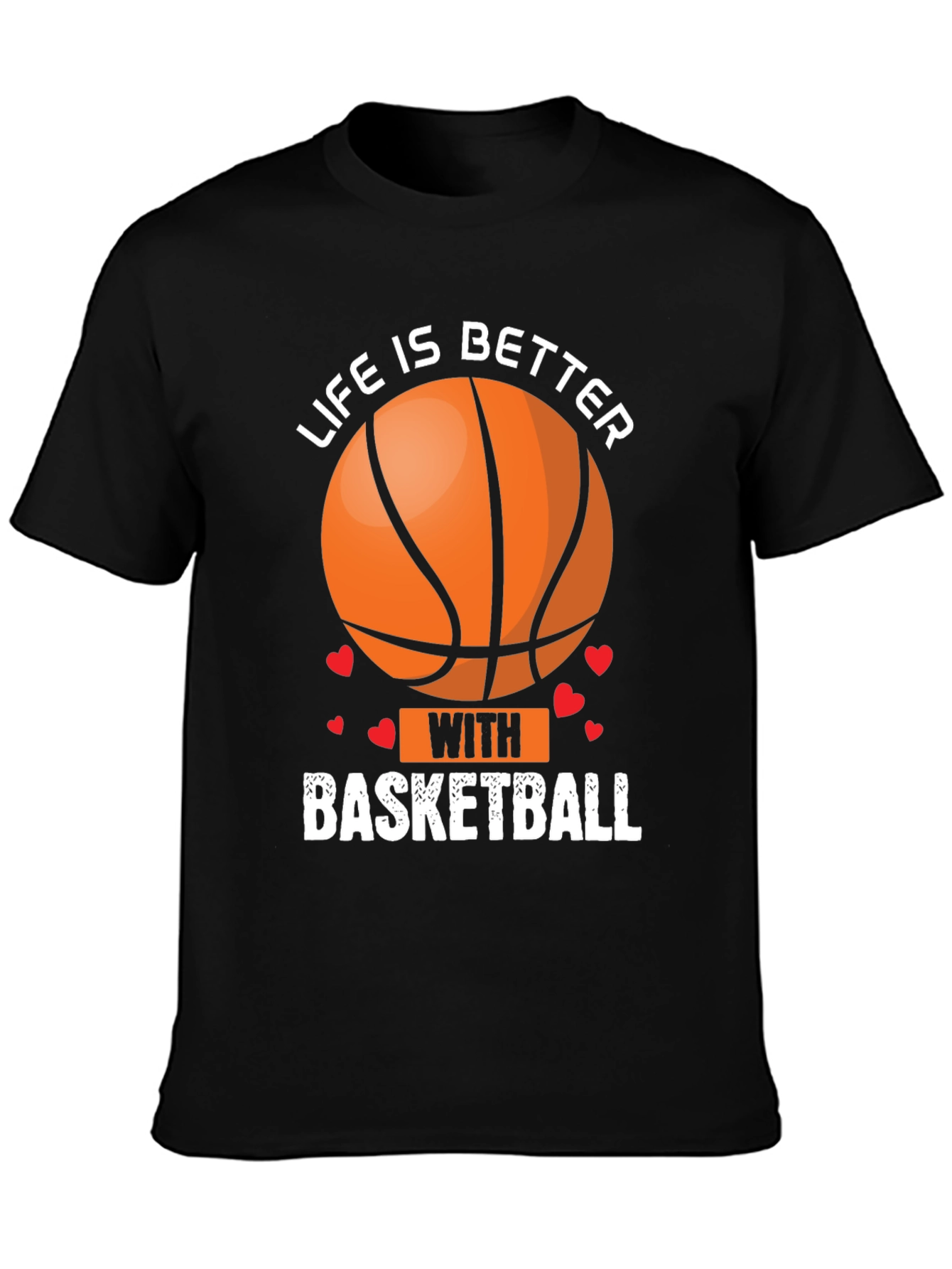 Black Life Is Better With Basketball Graphic T-Shirt view 3