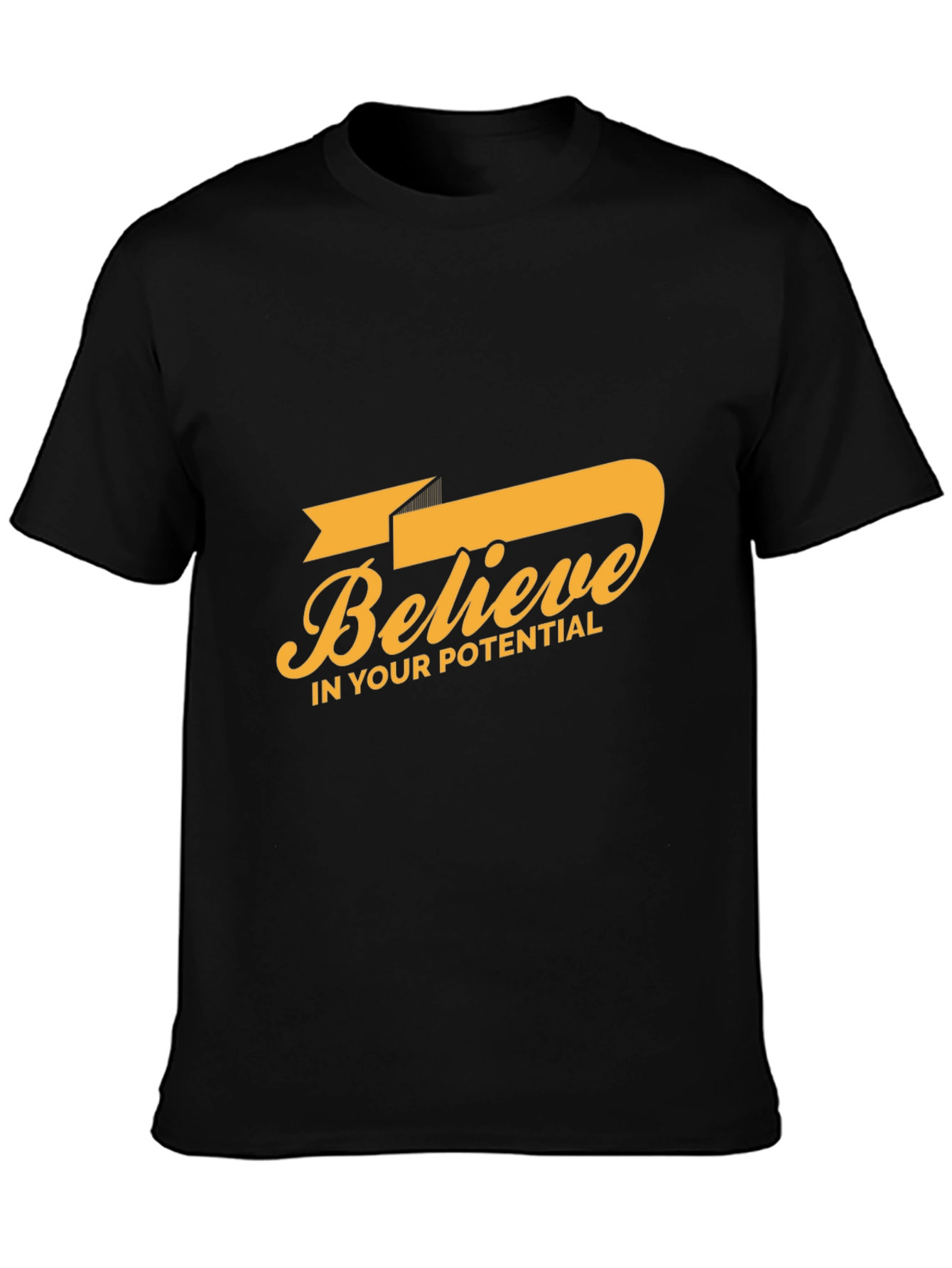 Black Believe in Your Potential Graphic Tee view 3