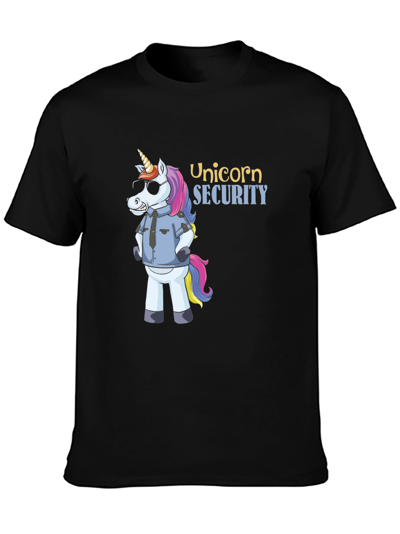 Black Unicorn Security T-Shirt view 3