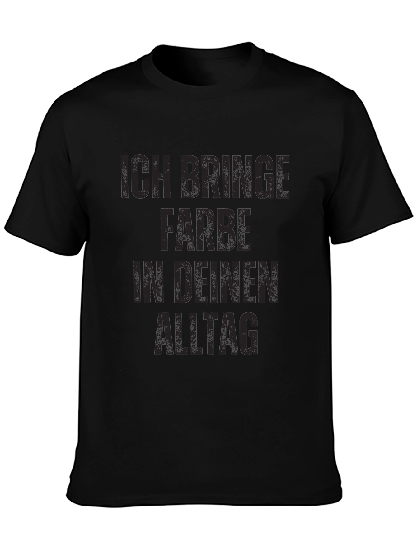Black Ich Bringe Farbe T-Shirt - Men's Black Tee view 3