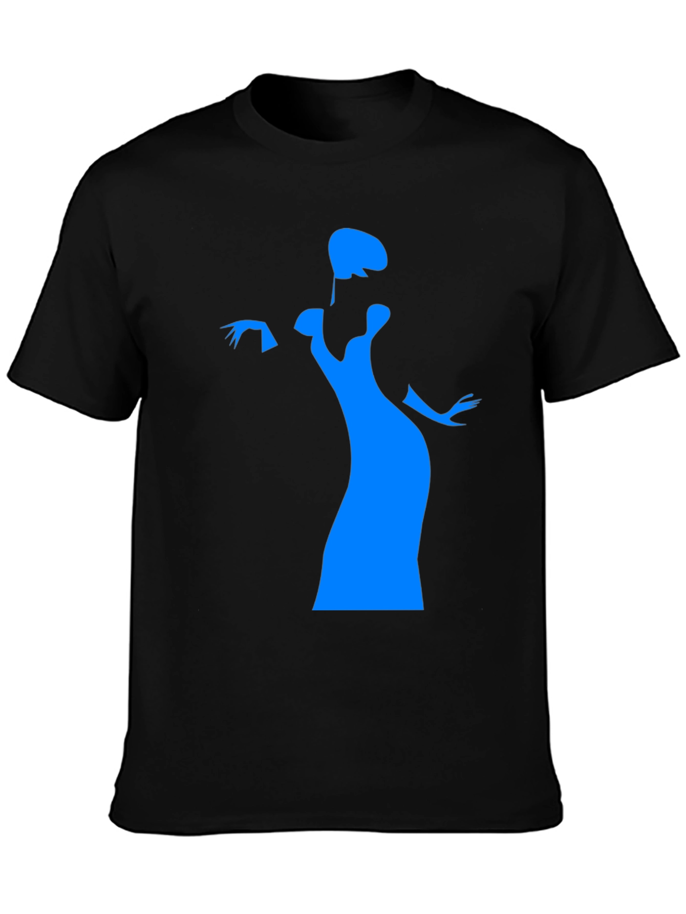 Black Elegant Silhouette Graphic T-Shirt view 3