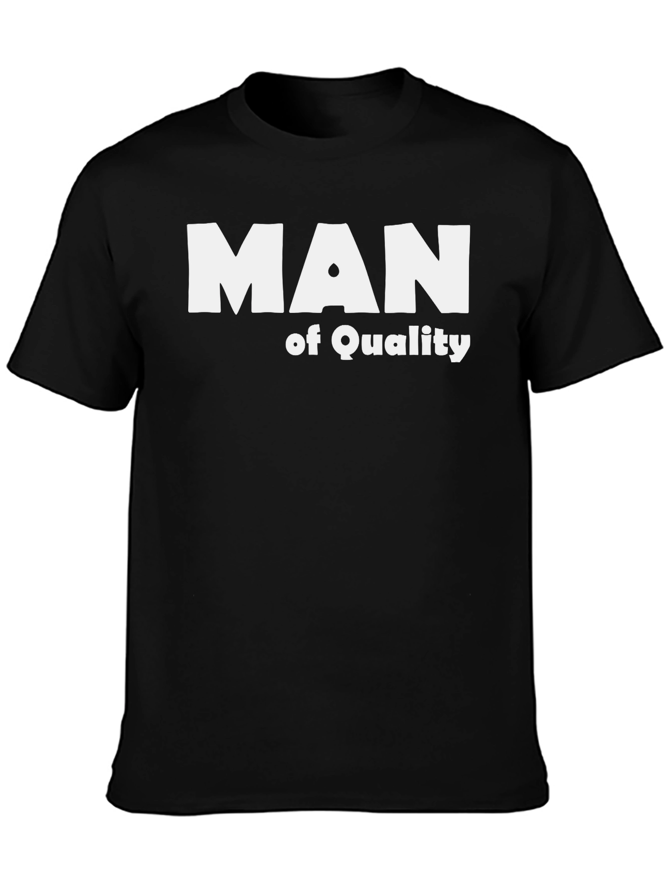 Black Man of Quality Graphic T-Shirt - Black view 3