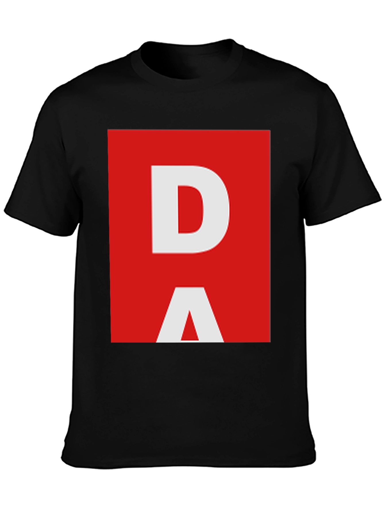 Black DA Graphic Tee - Bold Minimalist Design, Soft Cotton Blend view 3