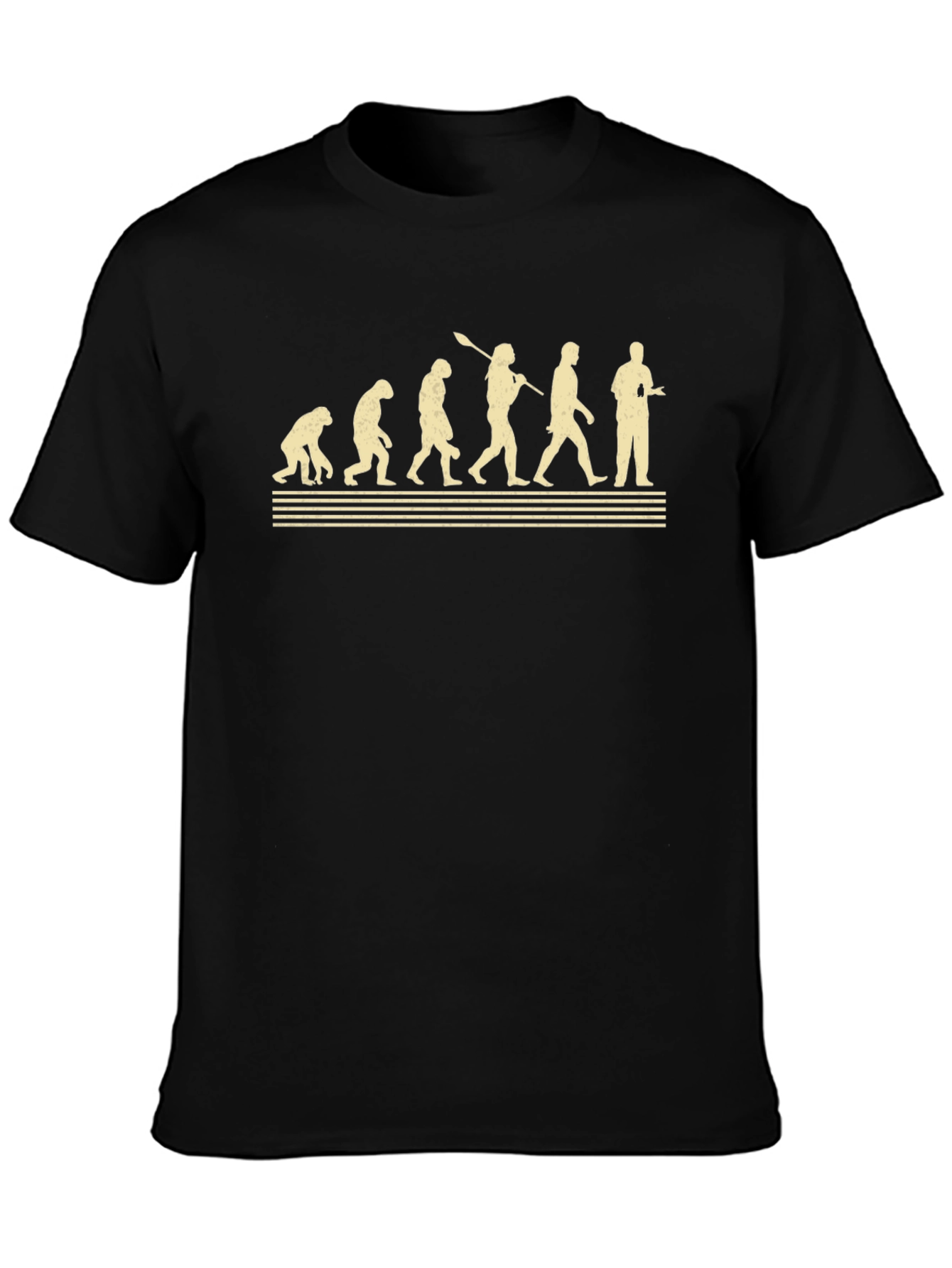 Black Evolution of Man T-Shirt view 3