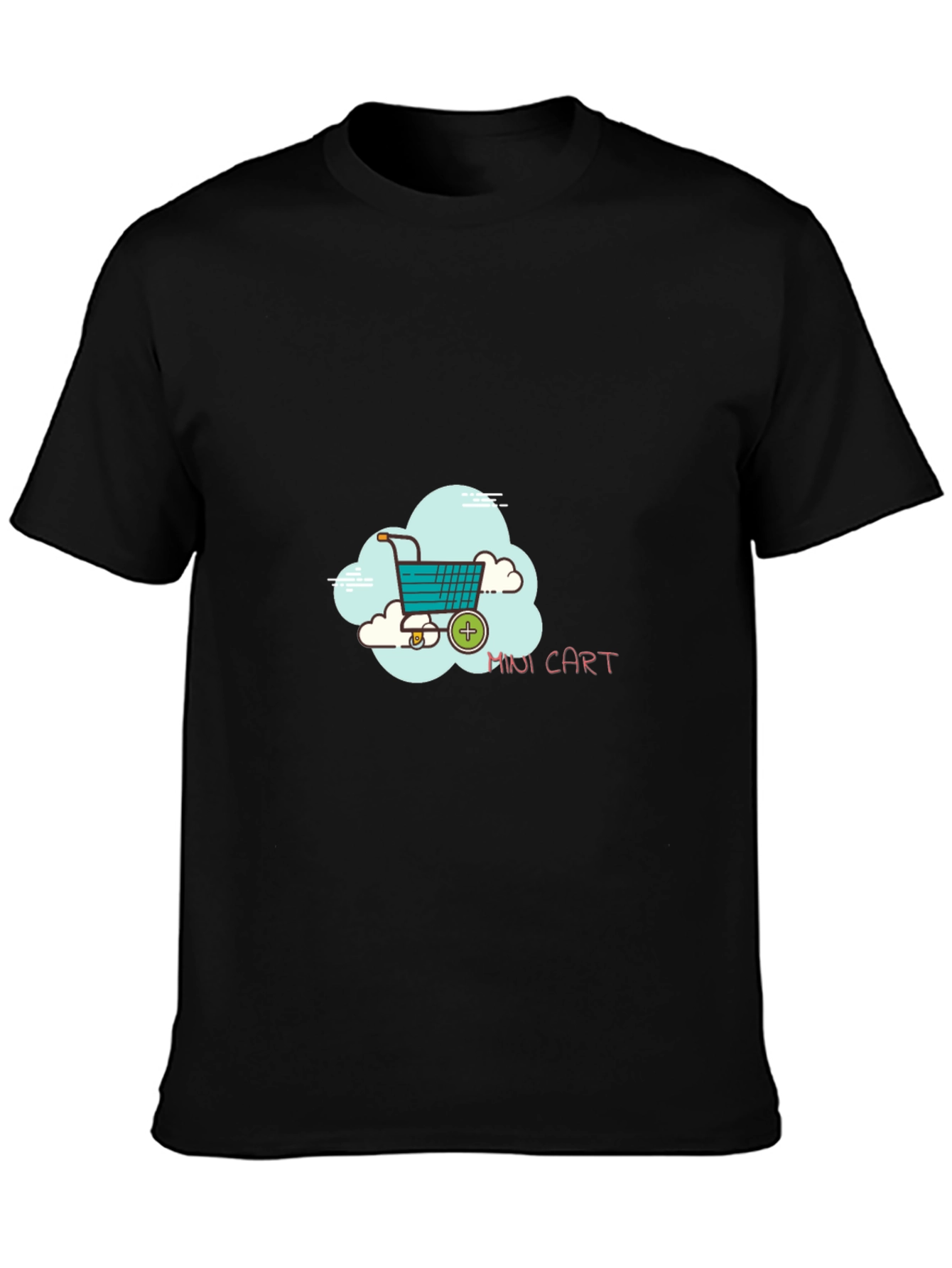 Mini Cart Graphic Black T-Shirt - 3