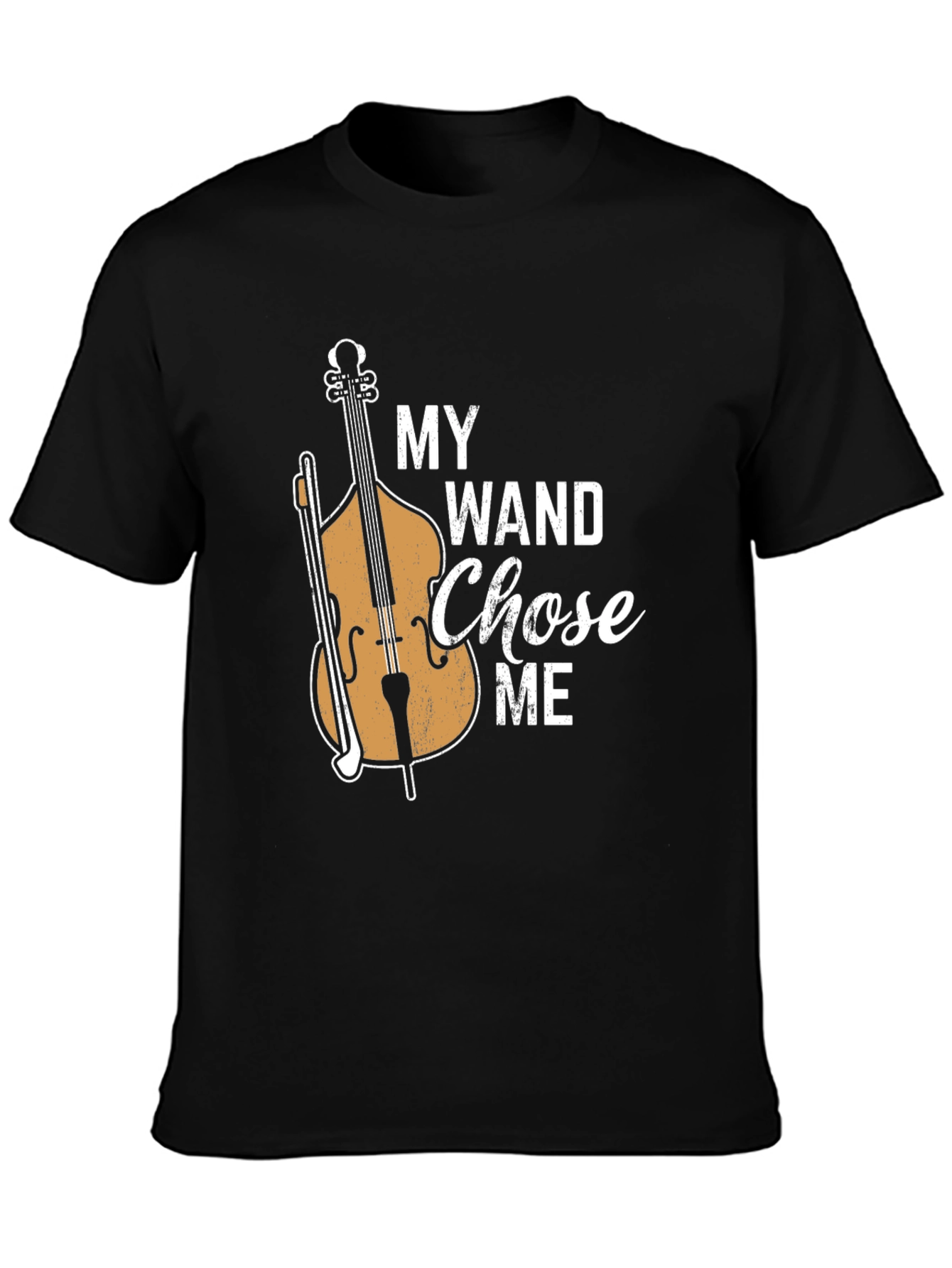 Black My Wand Chose Me Bass Player T-Shirt view 3