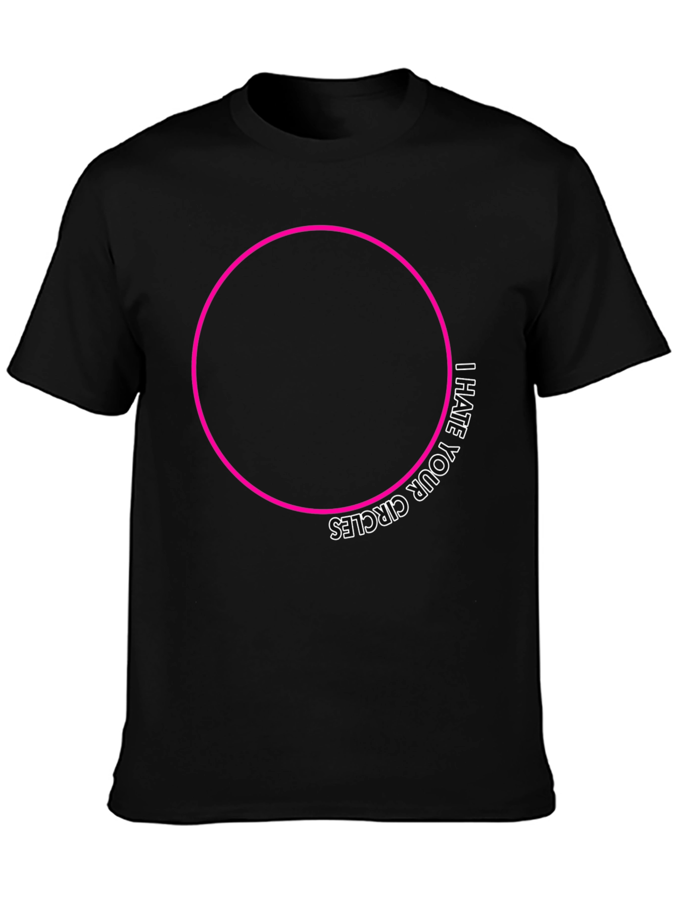 Black I Hate Your Circles Graphic Tee view 3