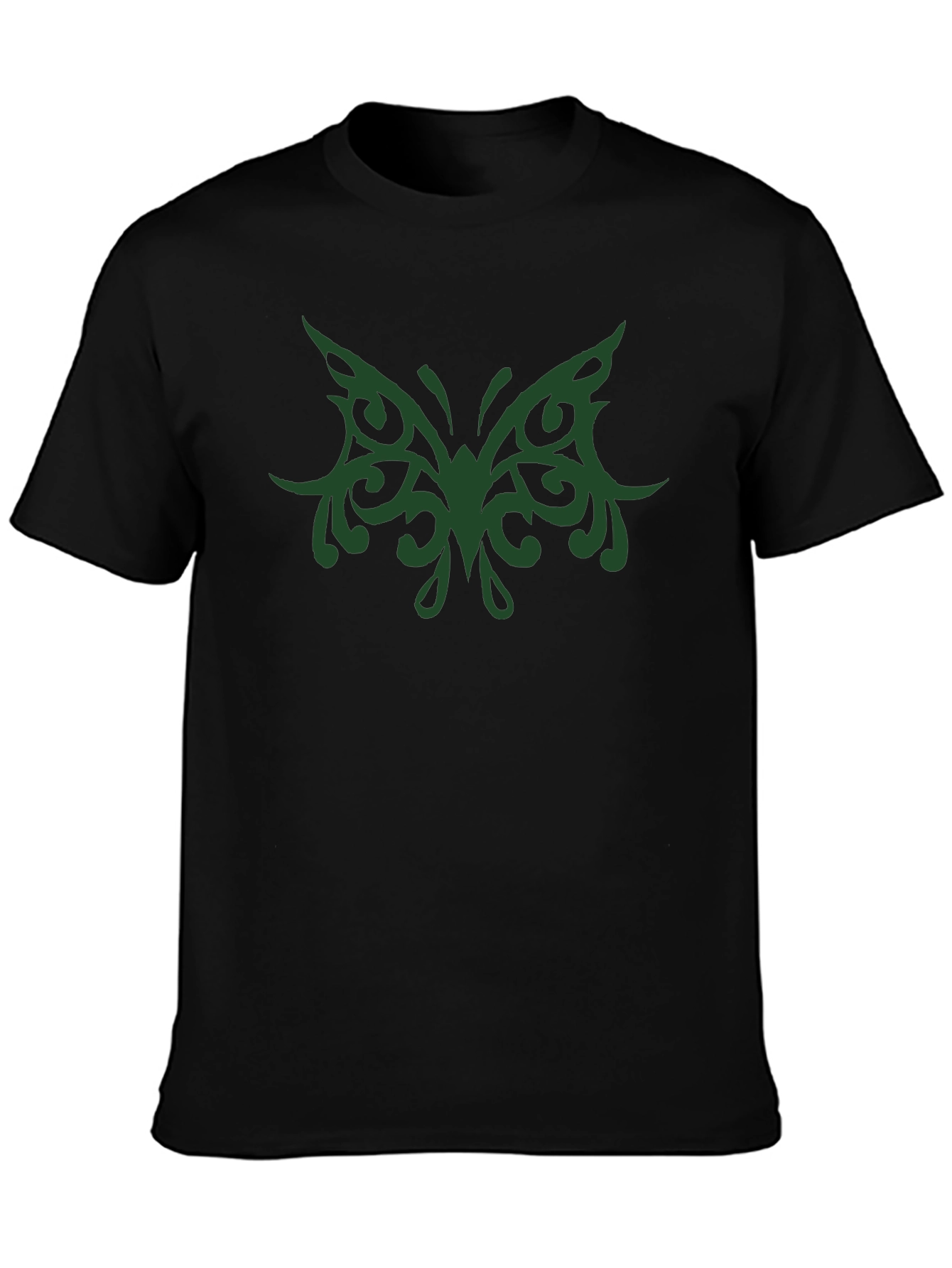 Black Butterfly Graphic Tee - Black Casual T-Shirt view 3