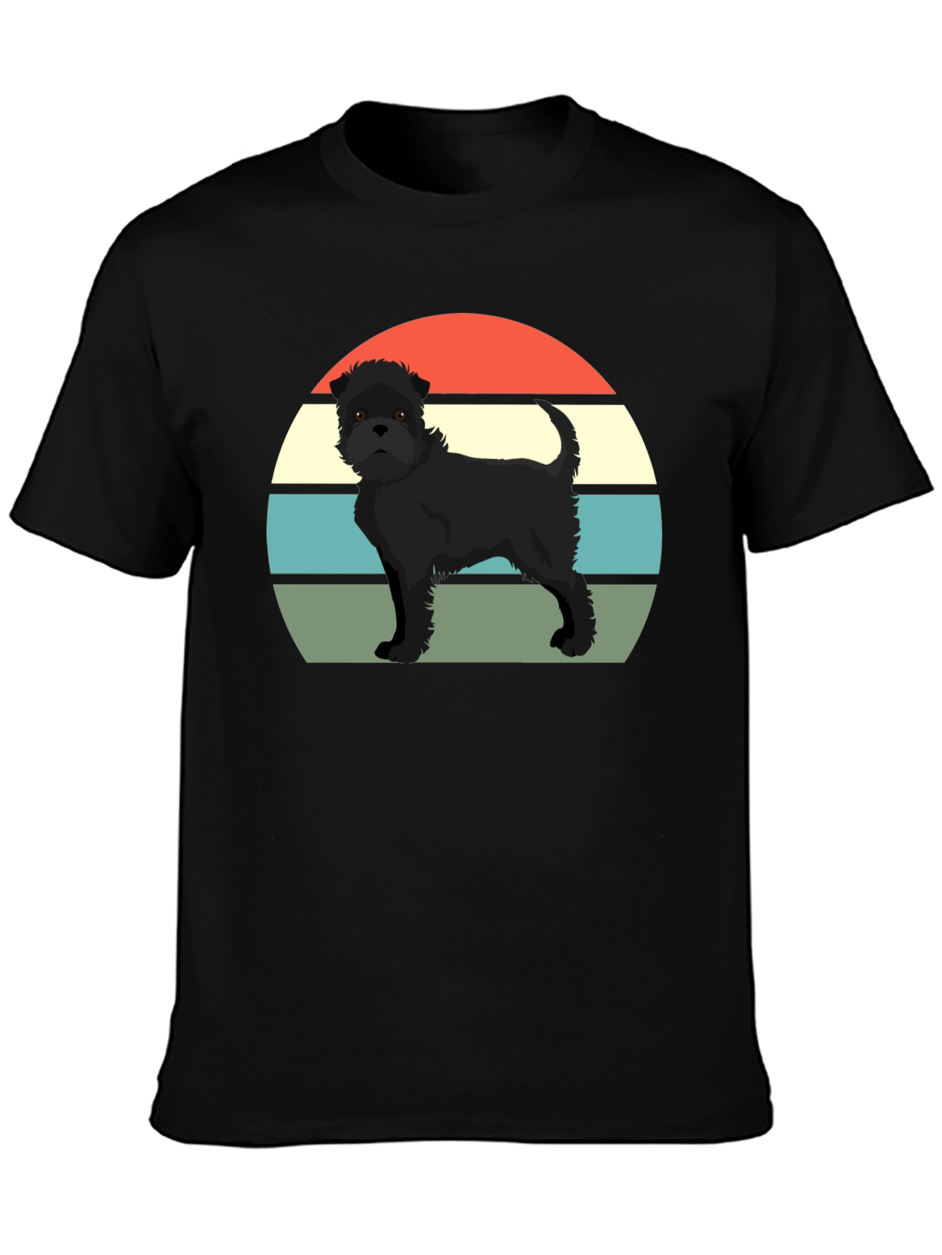 Black Retro Dog T-Shirt - Black view 3