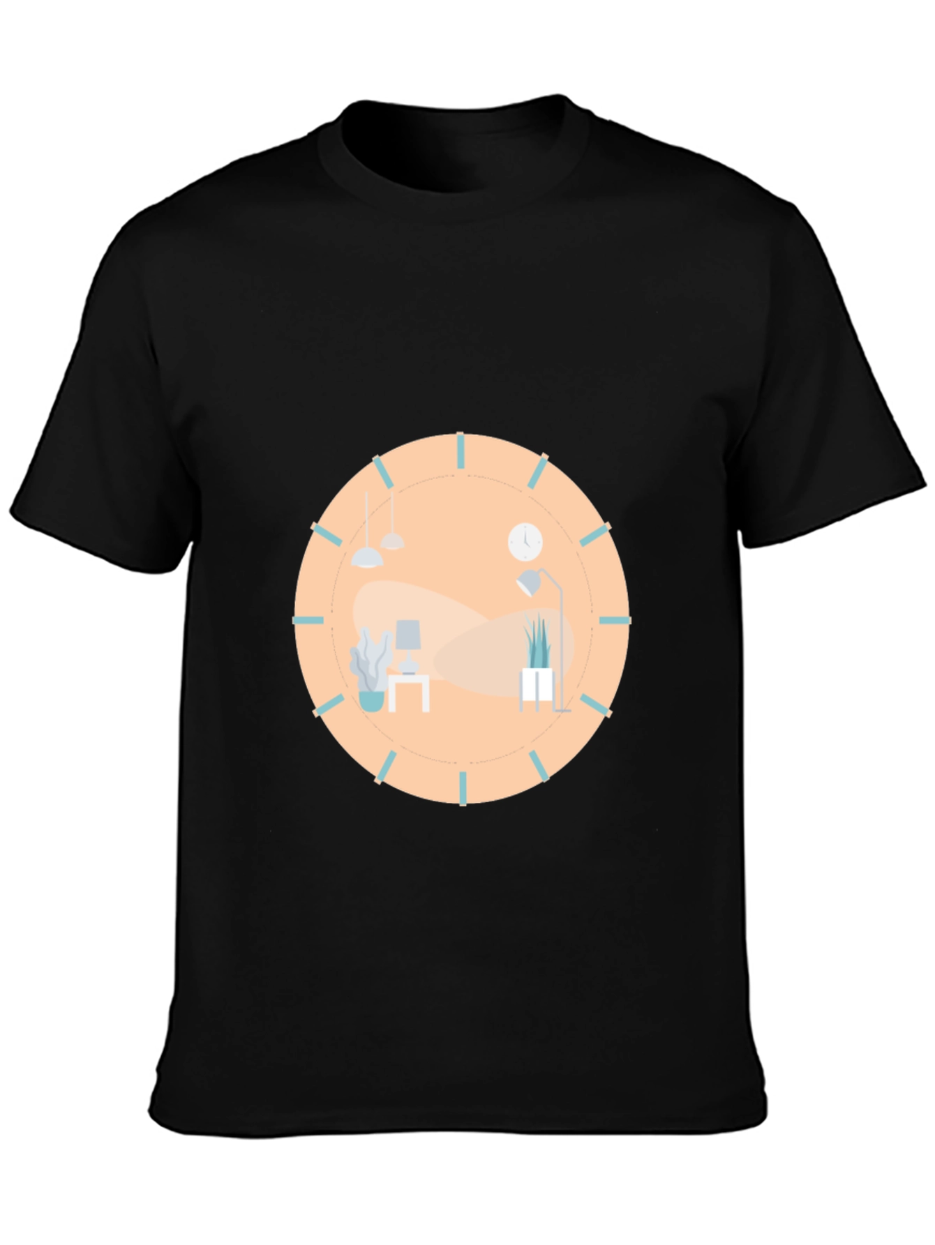 Black Modern Office T-Shirt - Unique Stylish Design view 3