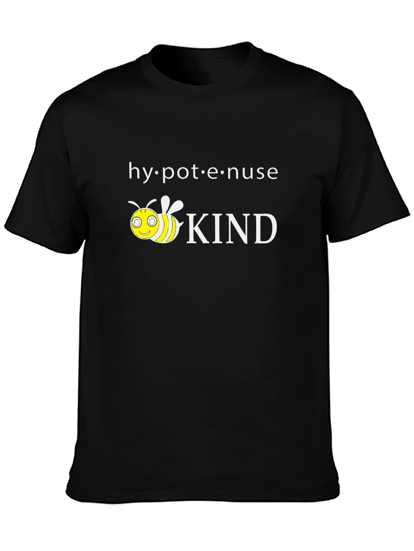 Black Hypotenuse Kind T-Shirt, Bee Kind Shirt view 3