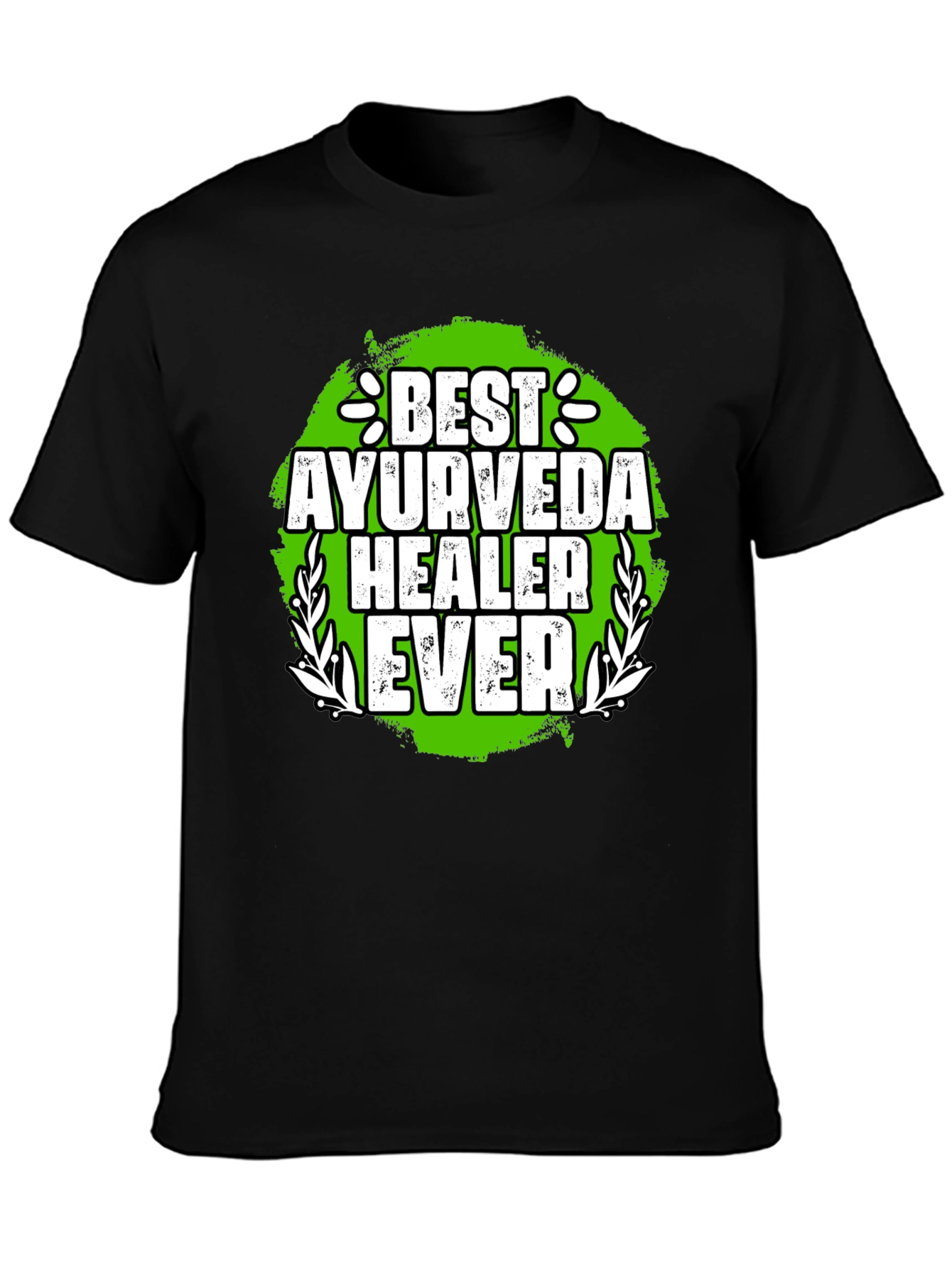 Black Best Ayurveda Healer Ever T-Shirt view 3