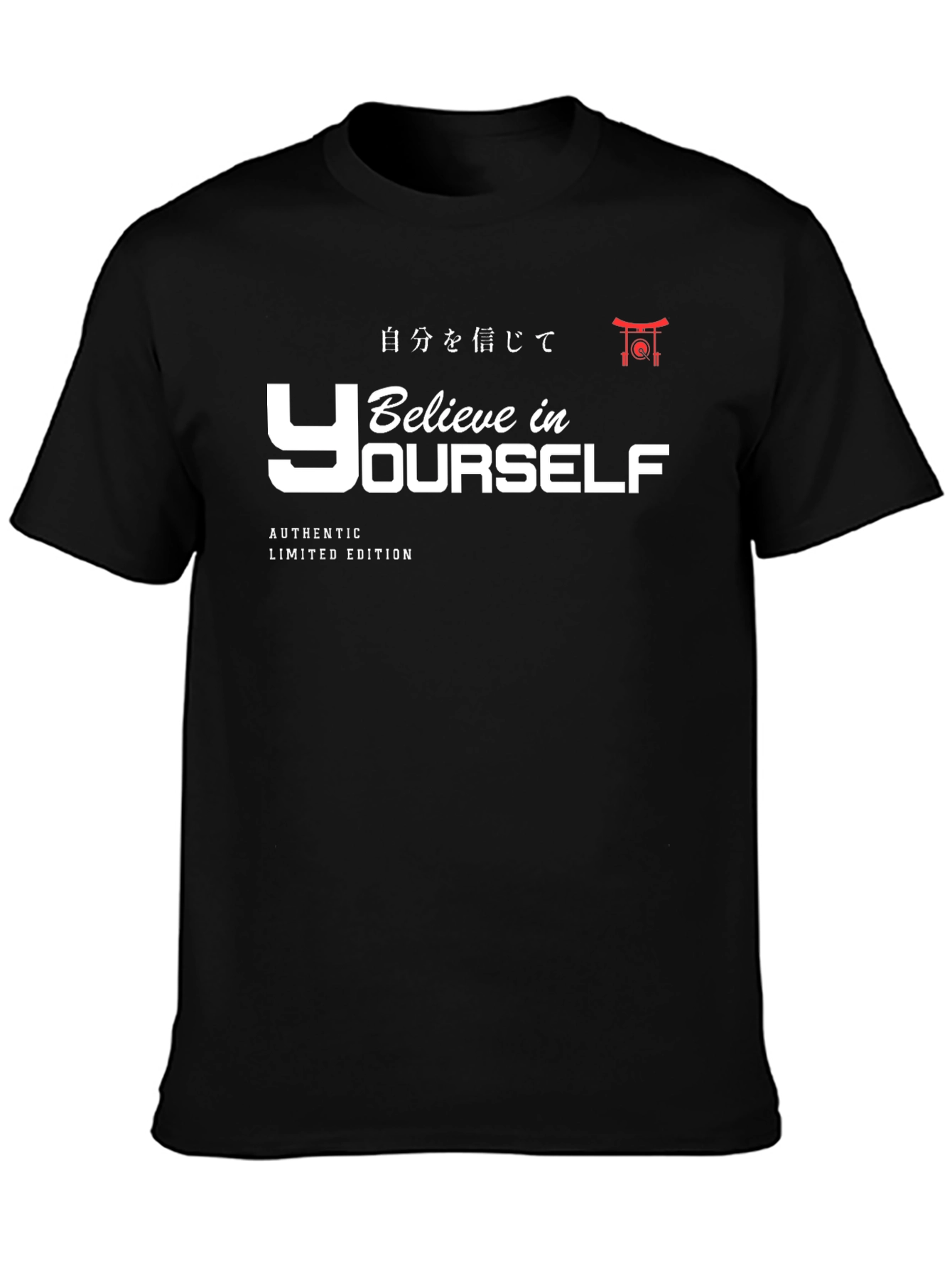 Black Believe In Yourself Graphic T-Shirt - Black view 3