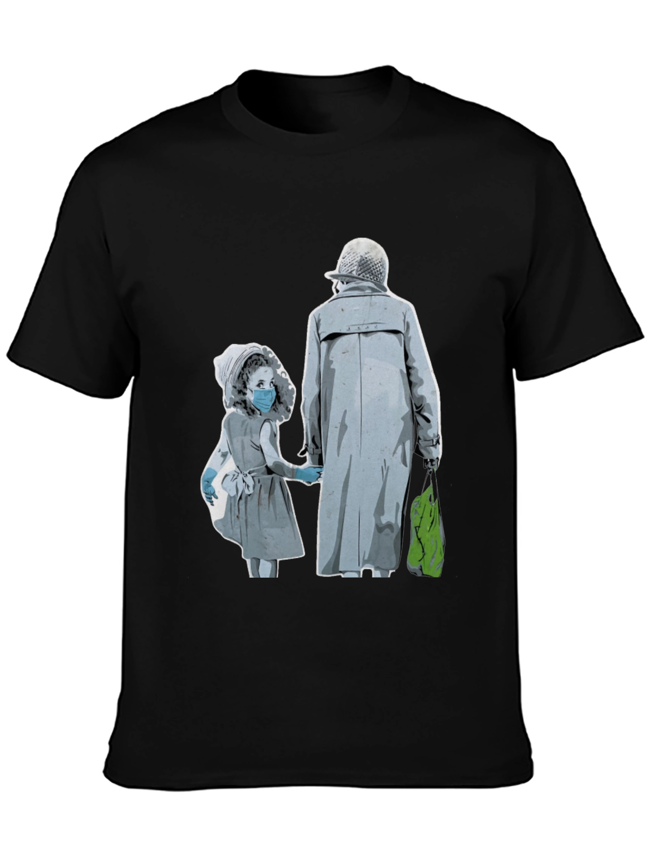 Black Artistic Graphic Tee - Masked Kids view 3