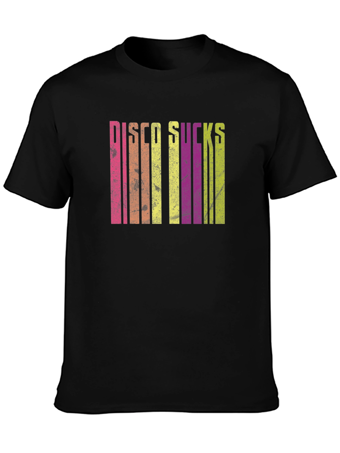 Black Disco Sucks Retro T-Shirt view 3