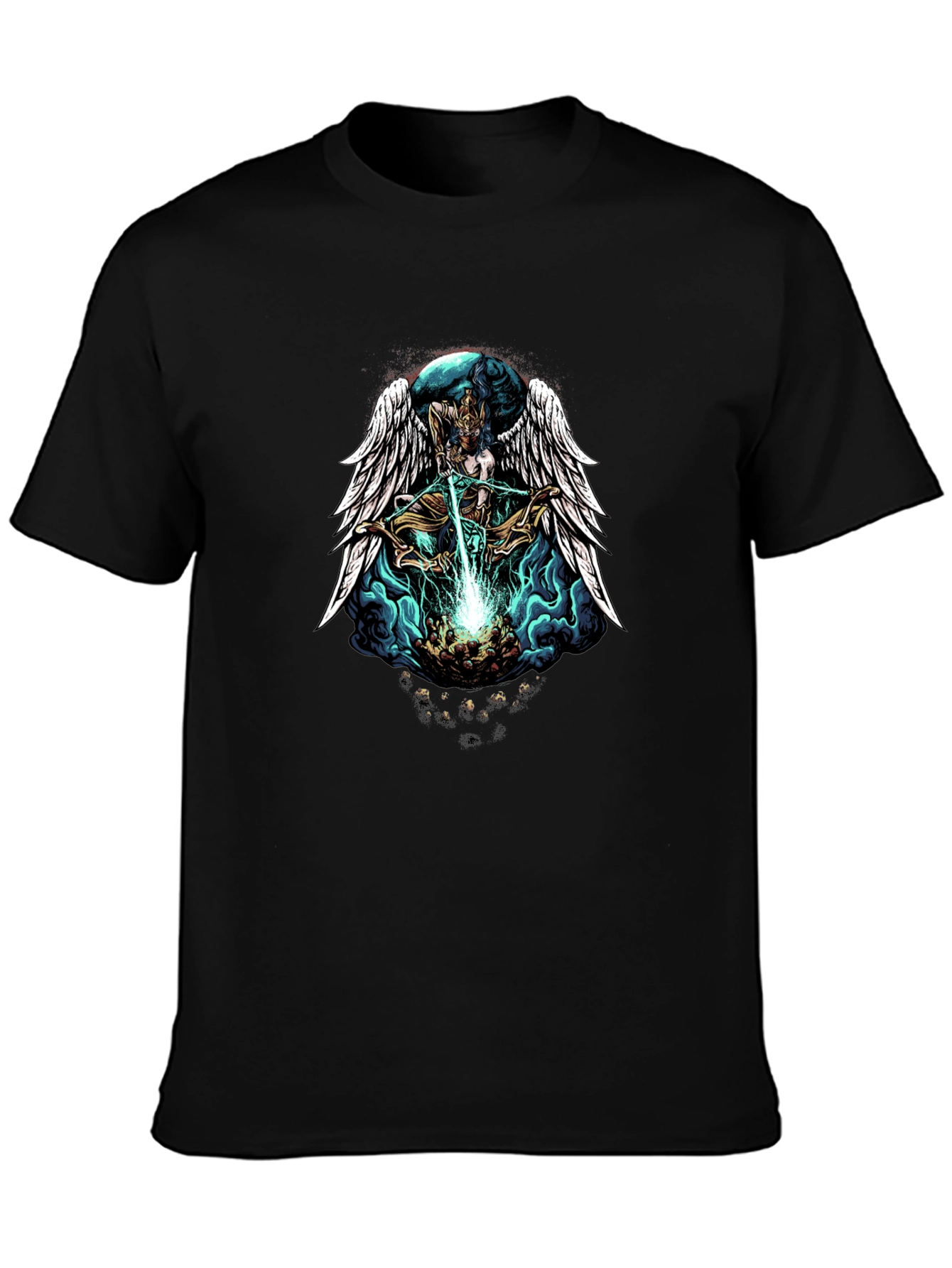 Black Winged Angel Archer Graphic Tee view 3