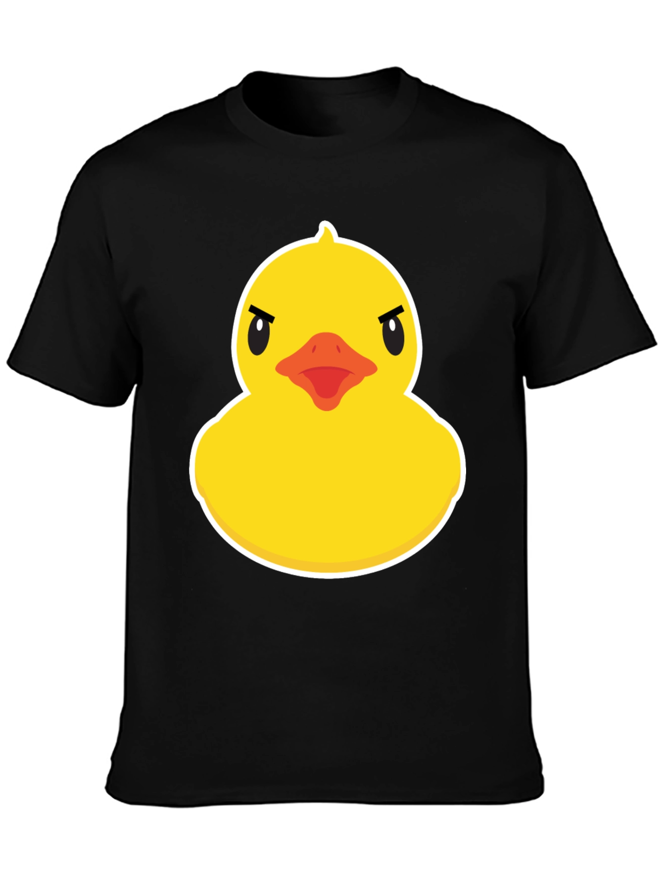 Black Angry Duck Graphic T-Shirt - Unique Design view 3