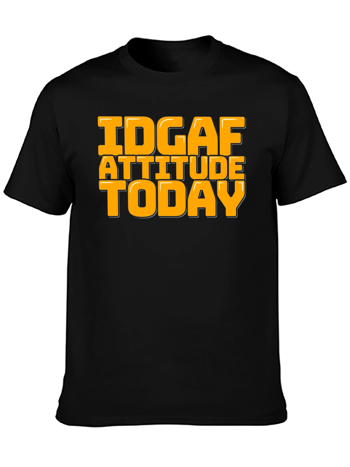 IDGAF Attitude Today Graphic Tee - Black - 3