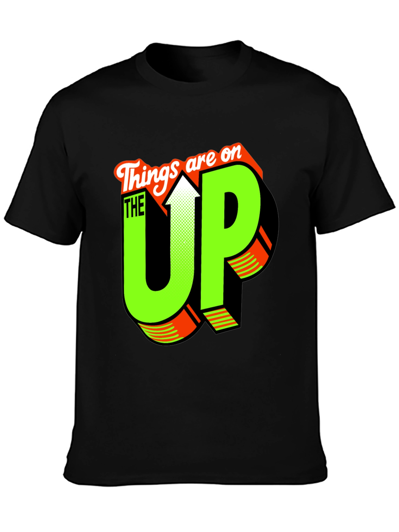 Black Things are on the UP Graphic T-Shirt view 3