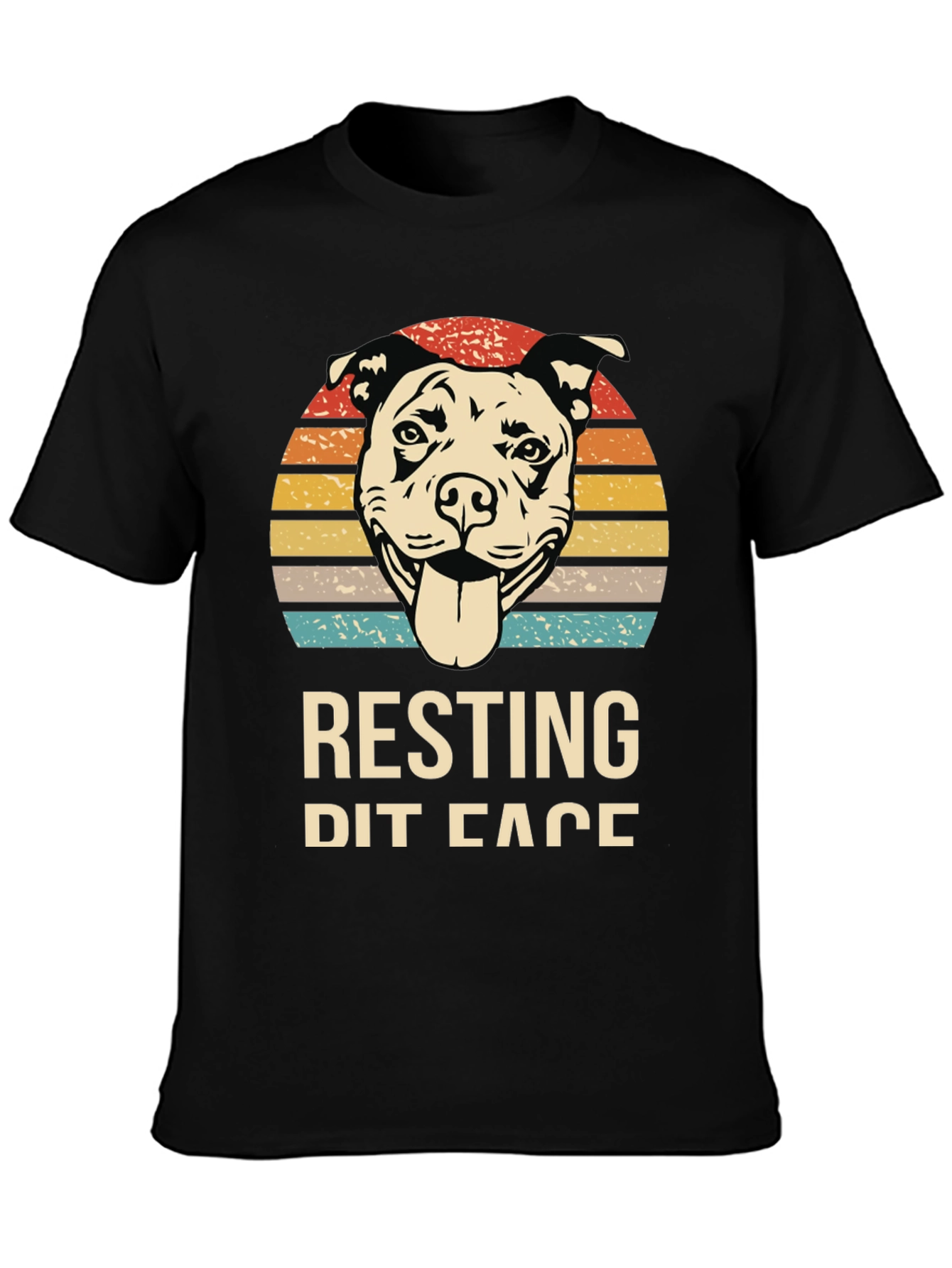 Black Resting Pit Face Graphic Tee view 3