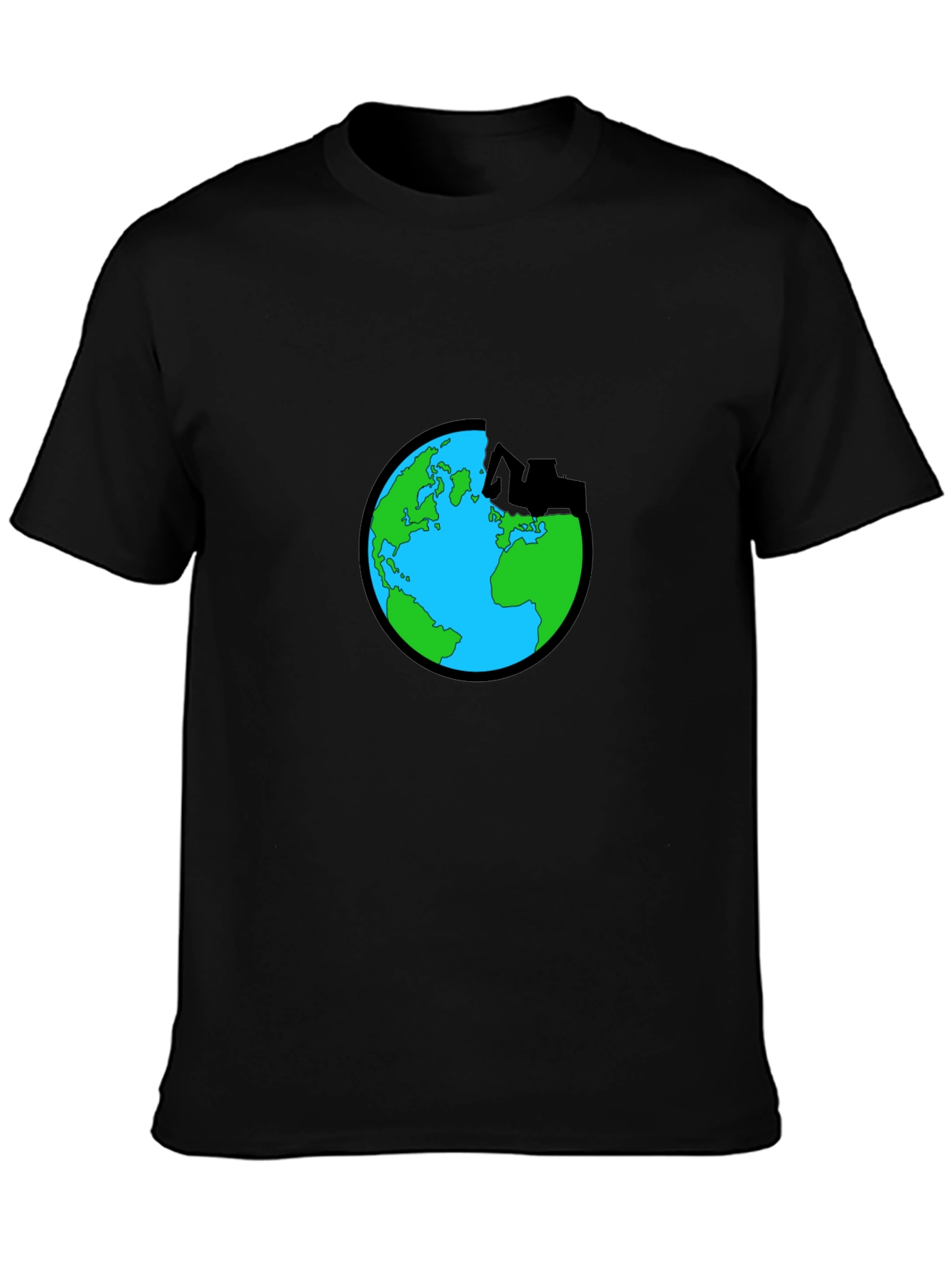 Black Earth Graphic Tee - Save the Planet T-Shirt view 3