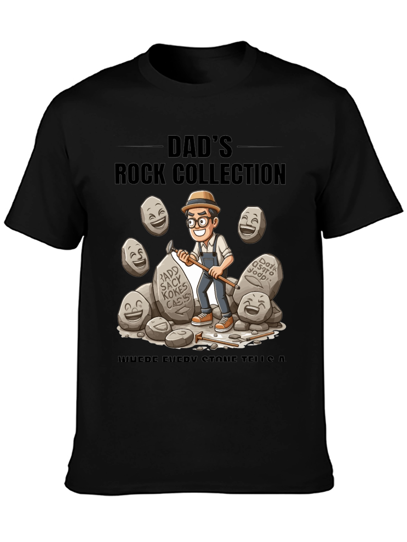 Black Dad's Rock Collection Graphic Tee view 3