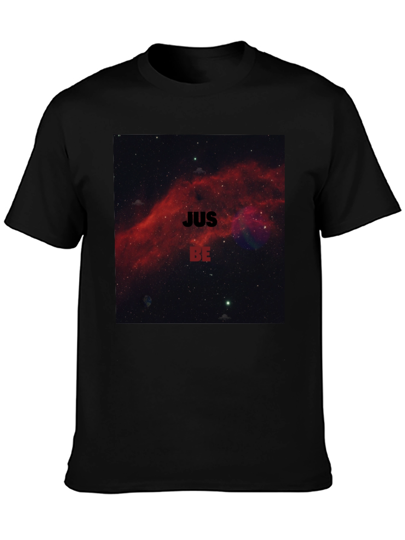 Black Just Be Nebula T-Shirt - Relaxed Fit view 3