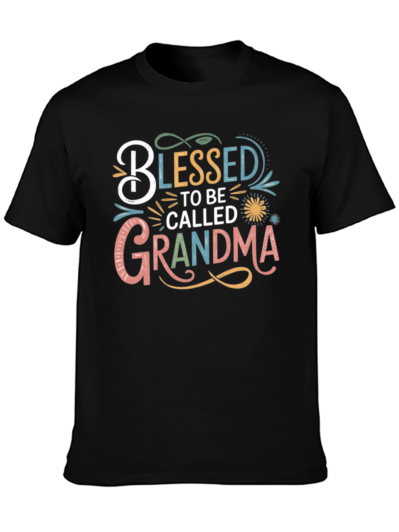 Black Blessed To Be Called Grandma T-Shirt view 3
