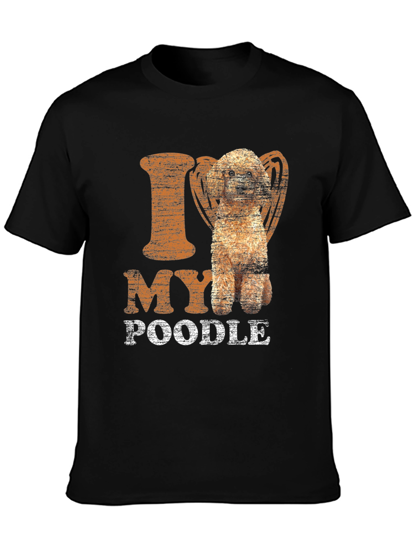 Black I Love My Poodle T-Shirt - Dog Lover Tee view 3