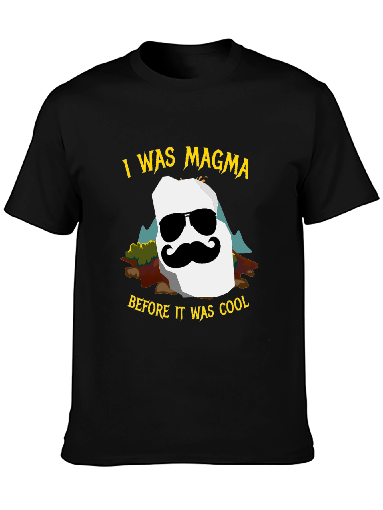Black I Was Magma Cool Graphic Tee - Black view 3