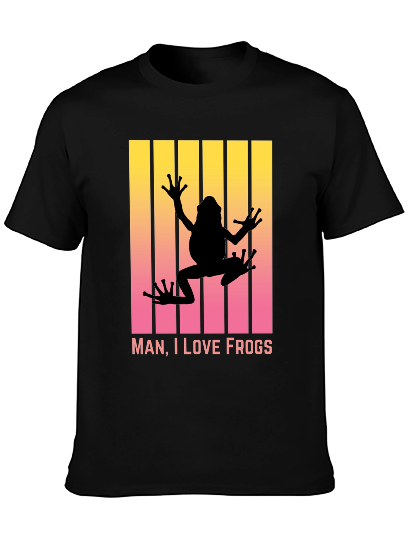 Black Man, I Love Frogs T-Shirt view 3