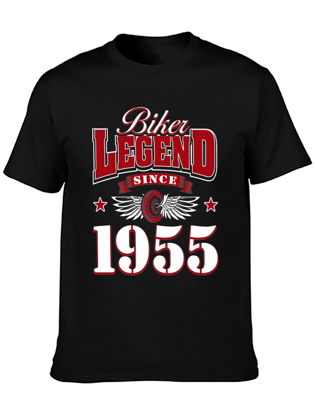 Black Biker Legend Since 1955 Graphic T-Shirt view 3
