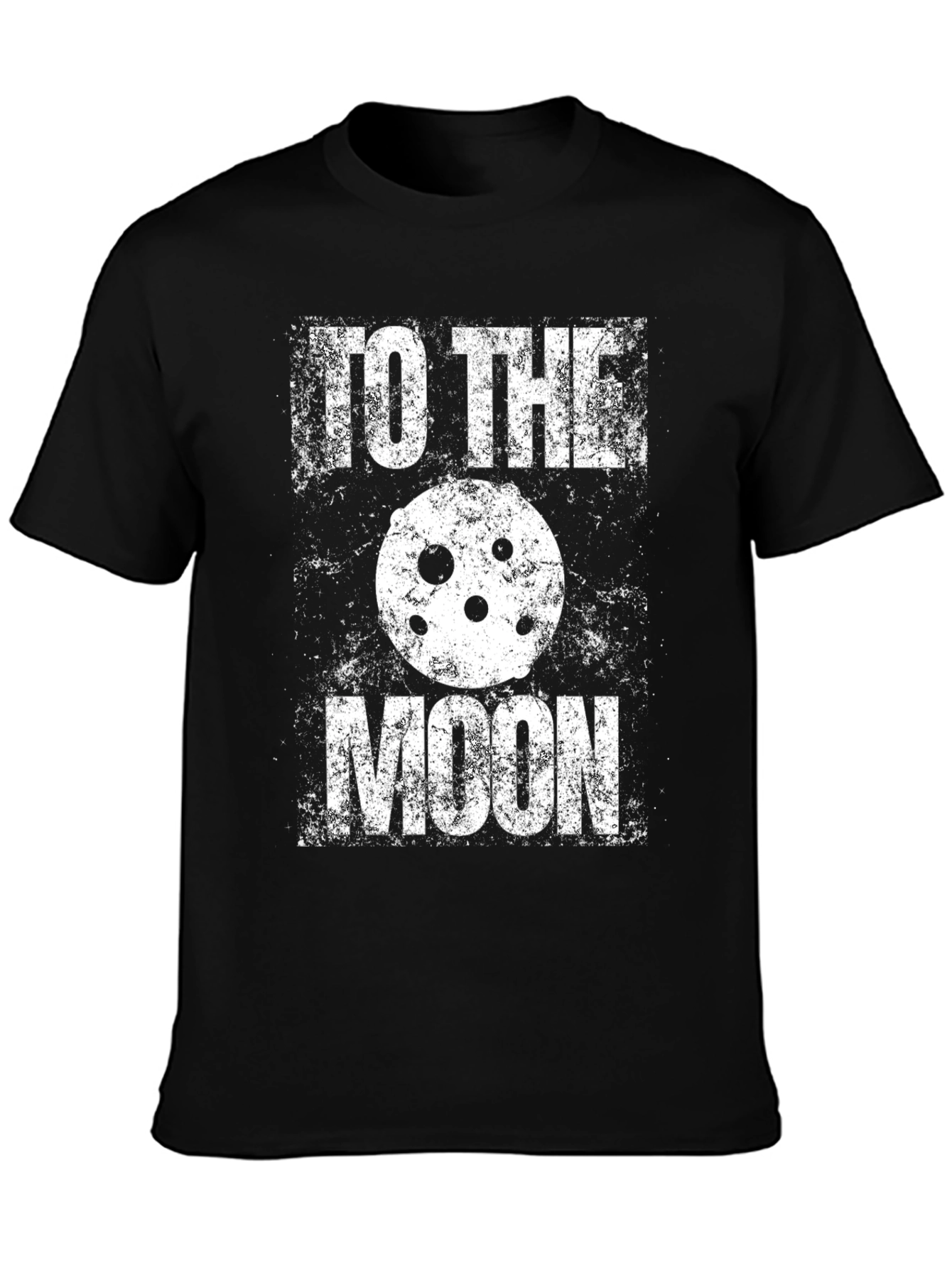 Black To The Moon Graphic Tee - Crypto HODL T-Shirt view 3