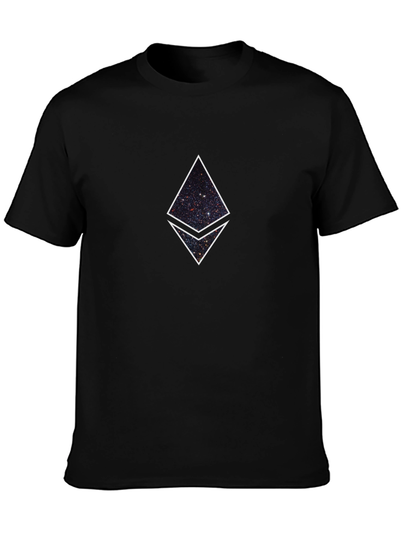 Black Ethereum Galaxy Graphic T-Shirt view 3