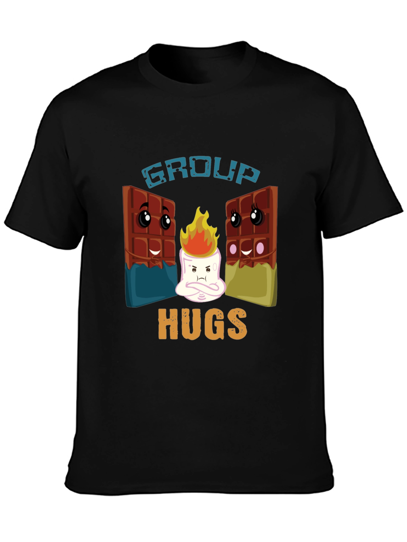 Group Hugs T-Shirt: Marshmallow & Chocolate Fun - 3
