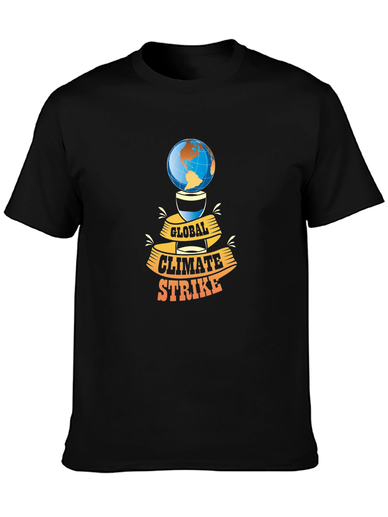 Black Global Climate Strike Graphic Tee - Black view 3