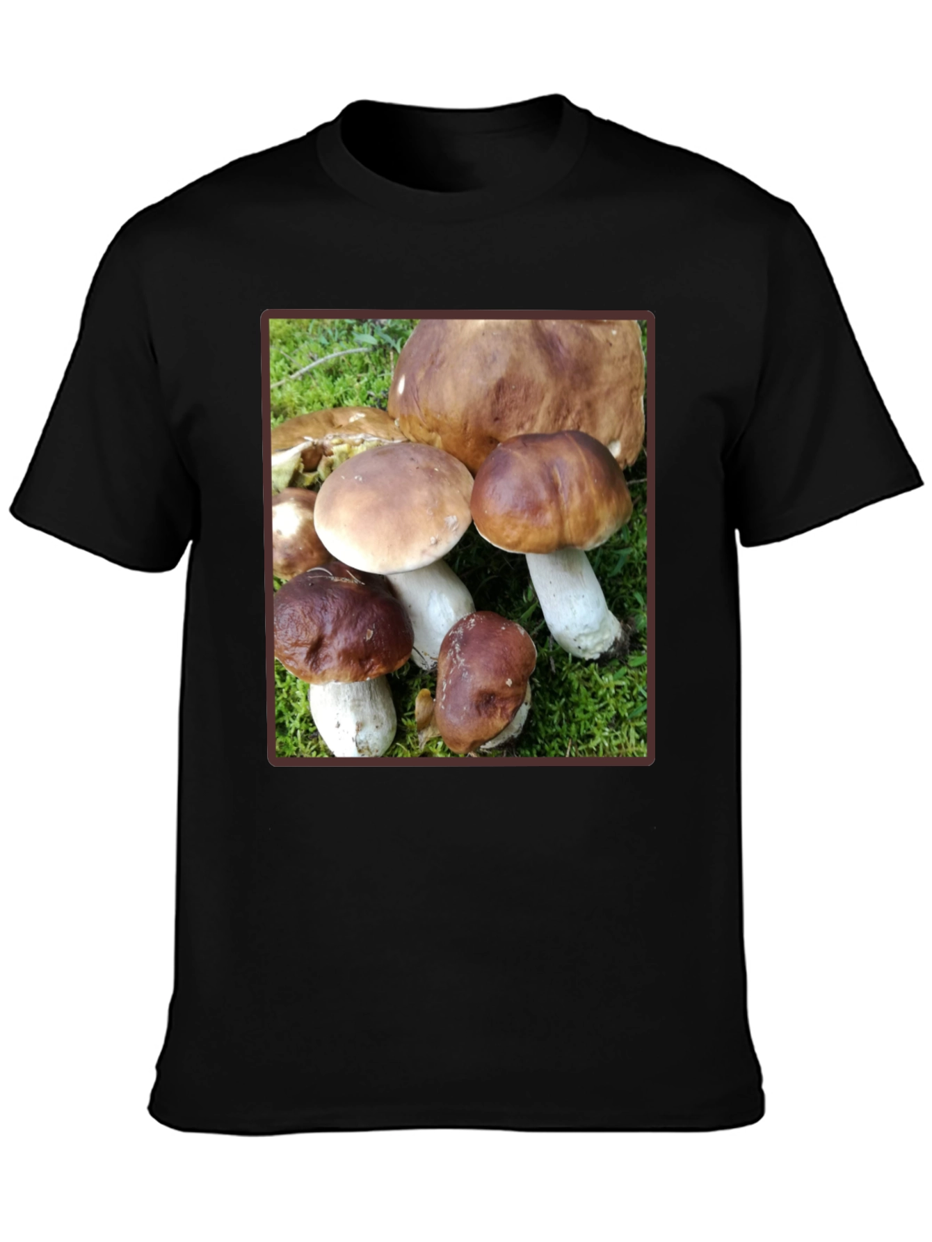 Black Mushroom Graphic T-Shirt - Forest Fungi Tee view 3