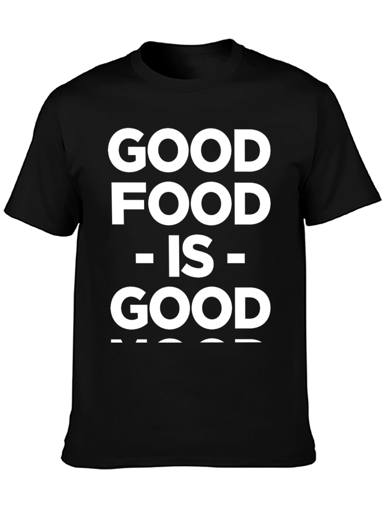 Black Good Food is Good Mood Graphic Tee view 3