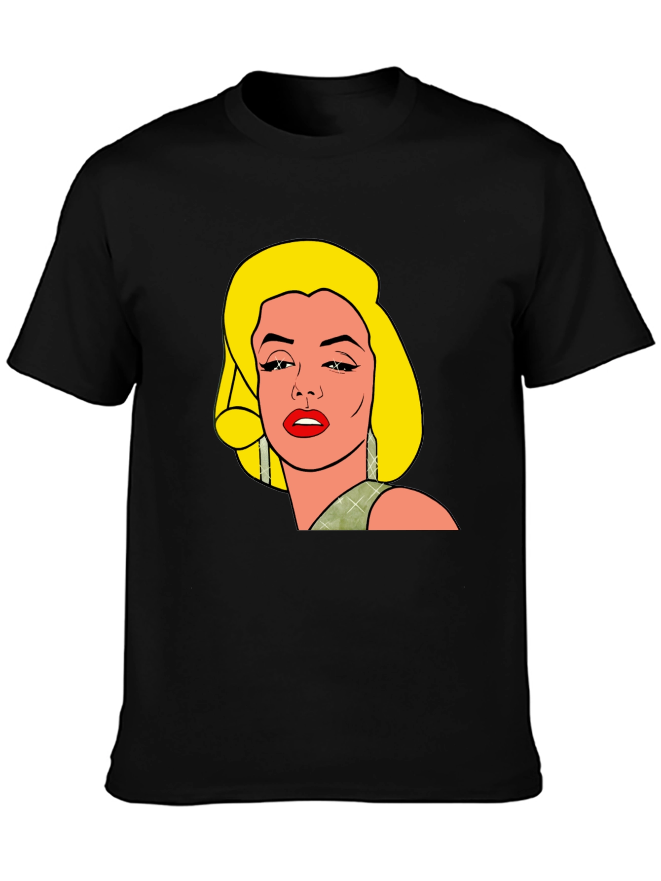 Black Pop Art Marilyn T-Shirt view 3