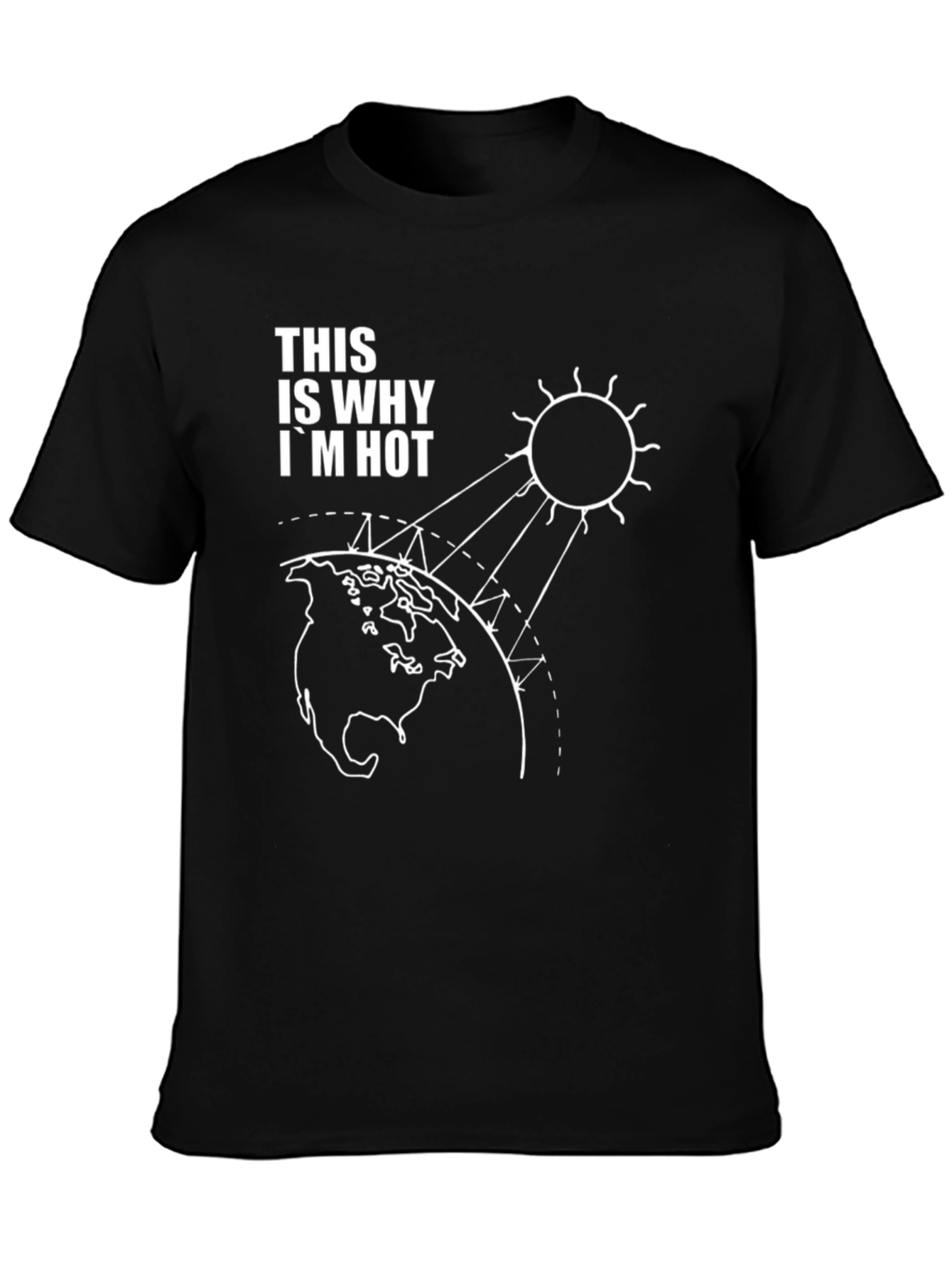 Black This Is Why I'm Hot Graphic T-Shirt view 3