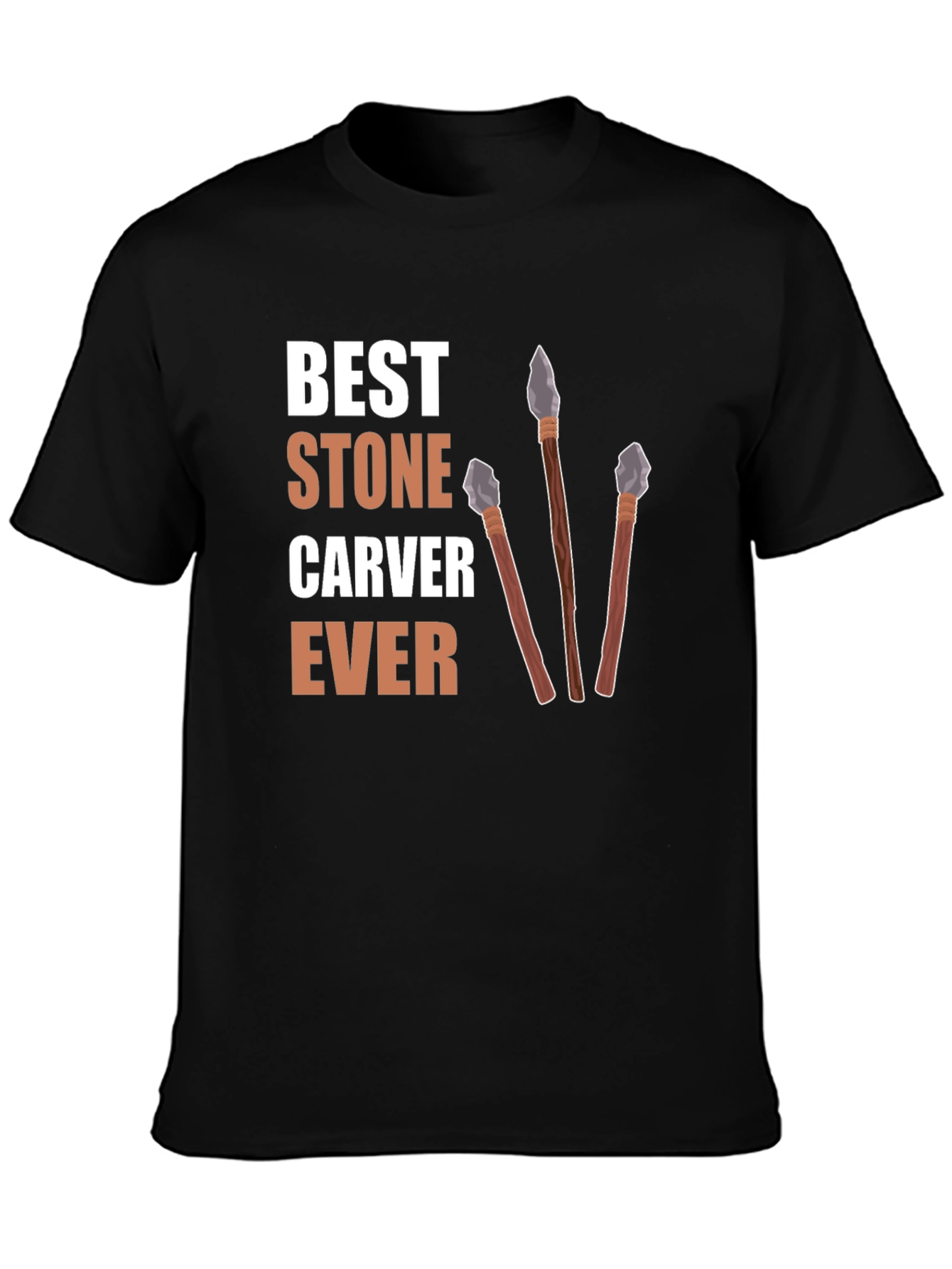 Black Best Stone Carver Ever T-Shirt view 3