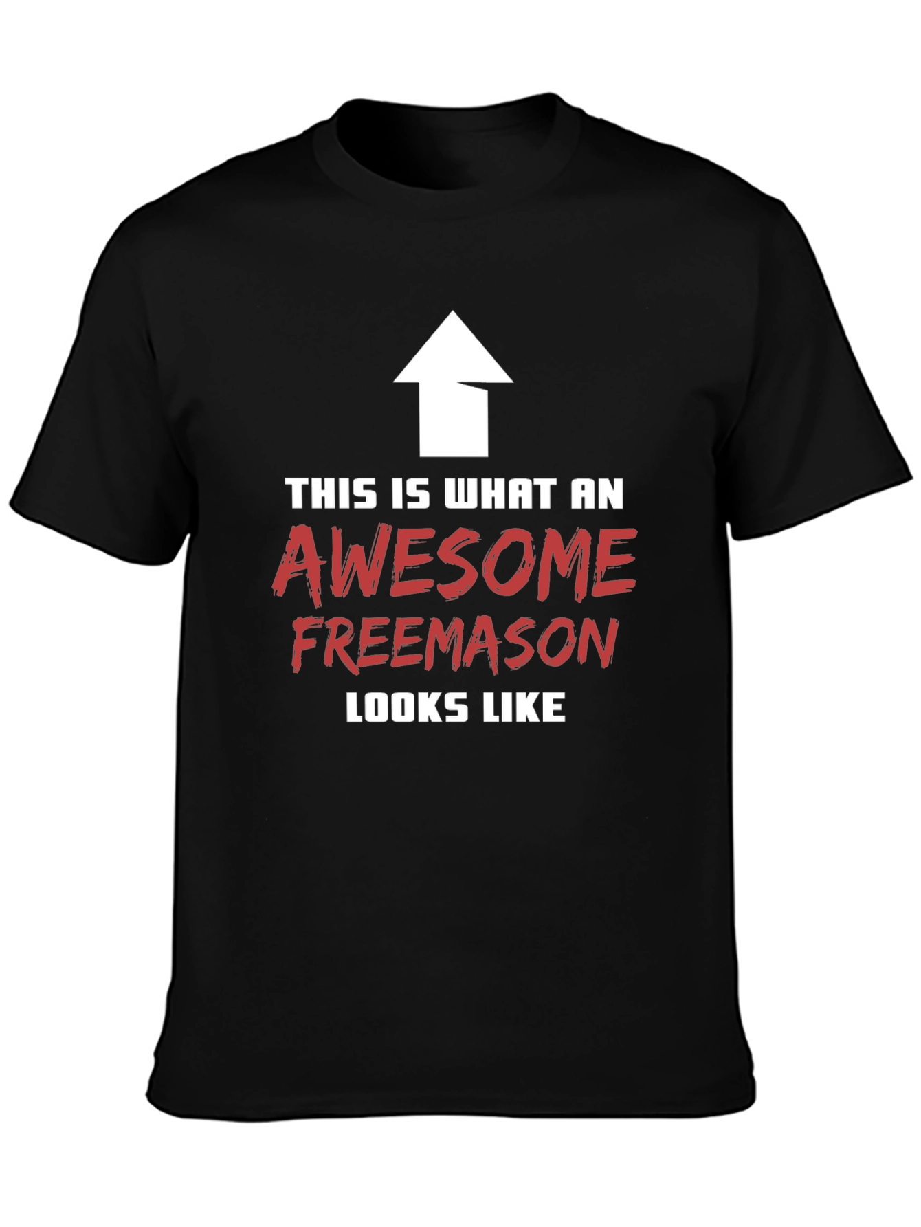Black Awesome Freemason Graphic Tee view 3