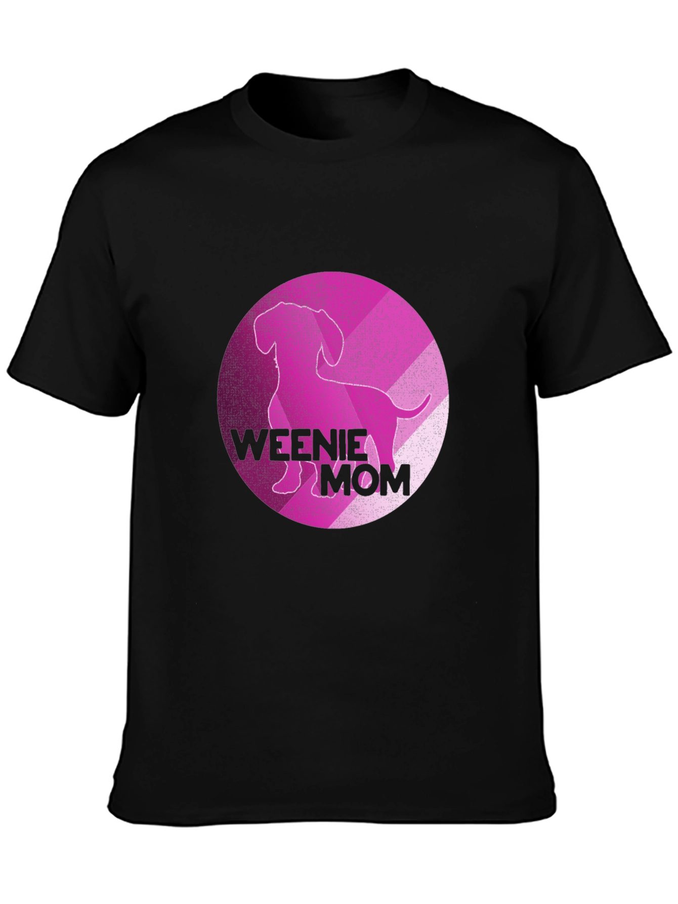 Black Weenie Mom T-Shirt - Dachshund Lover Tee view 3