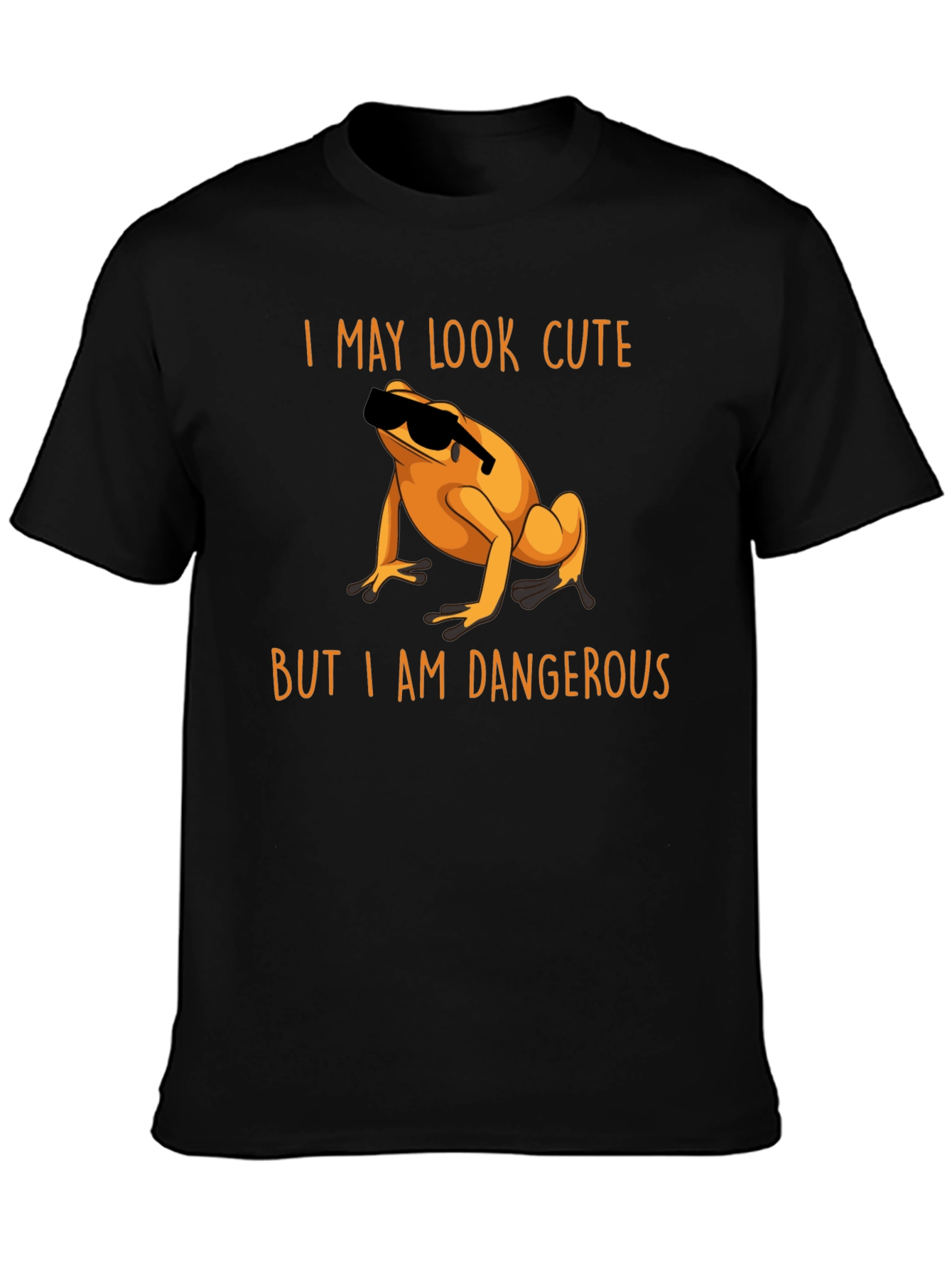 Black Cute But Dangerous Frog T-Shirt view 3