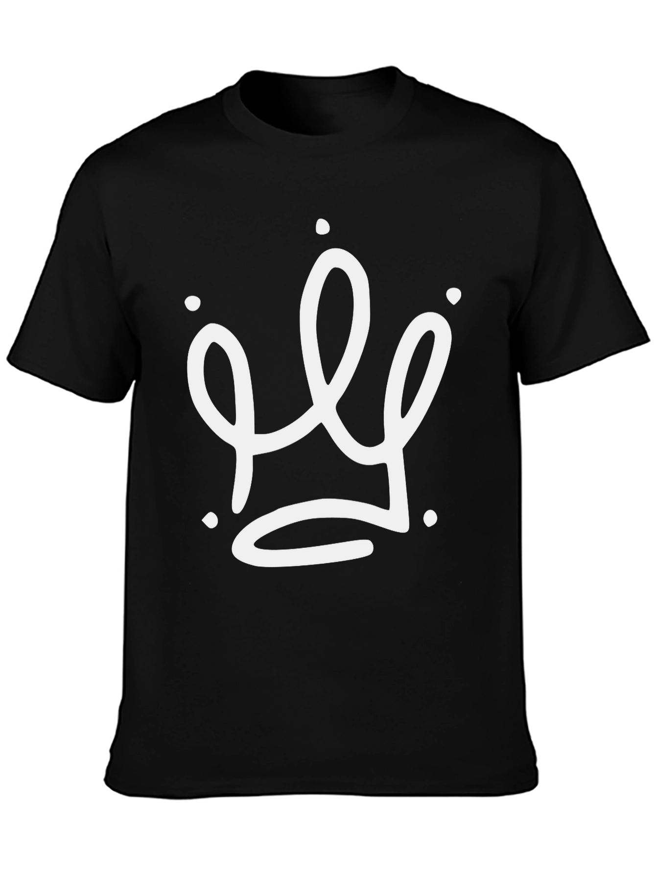 Black Crown Graphic Tee - Stylish Black Cotton T-Shirt view 3