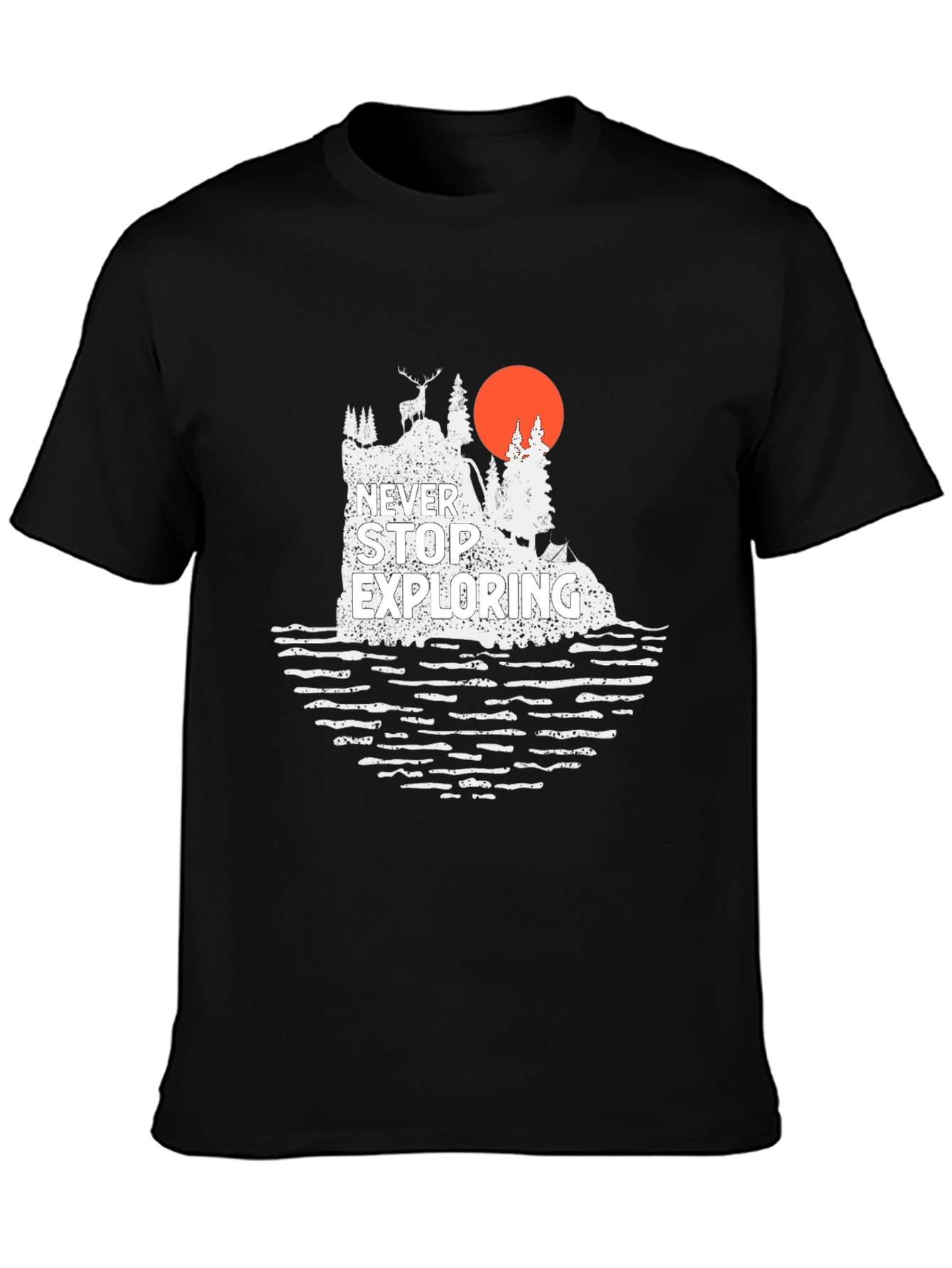 Black Never Stop Exploring Graphic Tee view 3