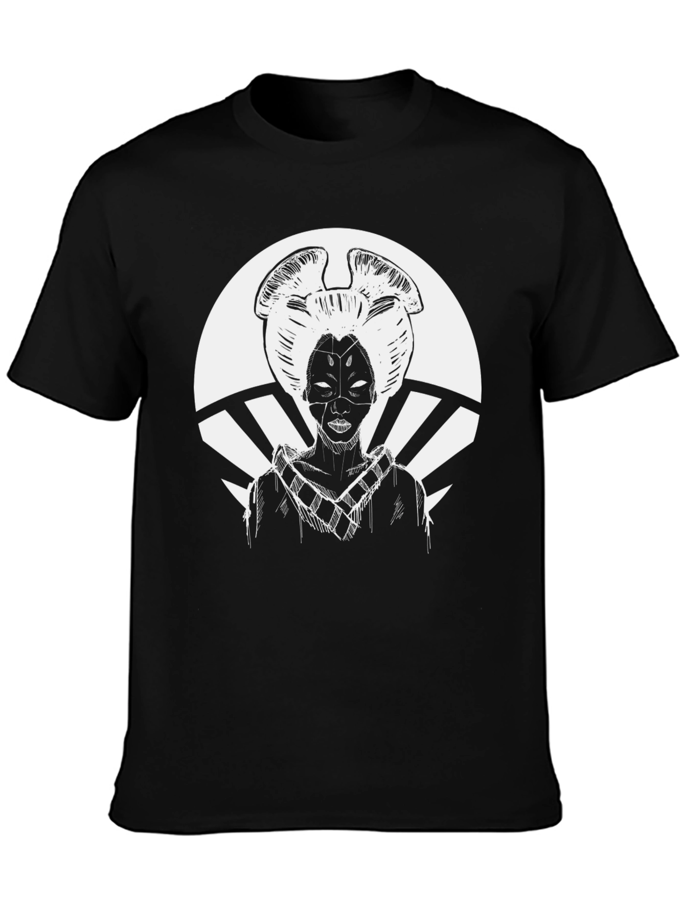 Black Geisha Graphic Black T-Shirt view 3