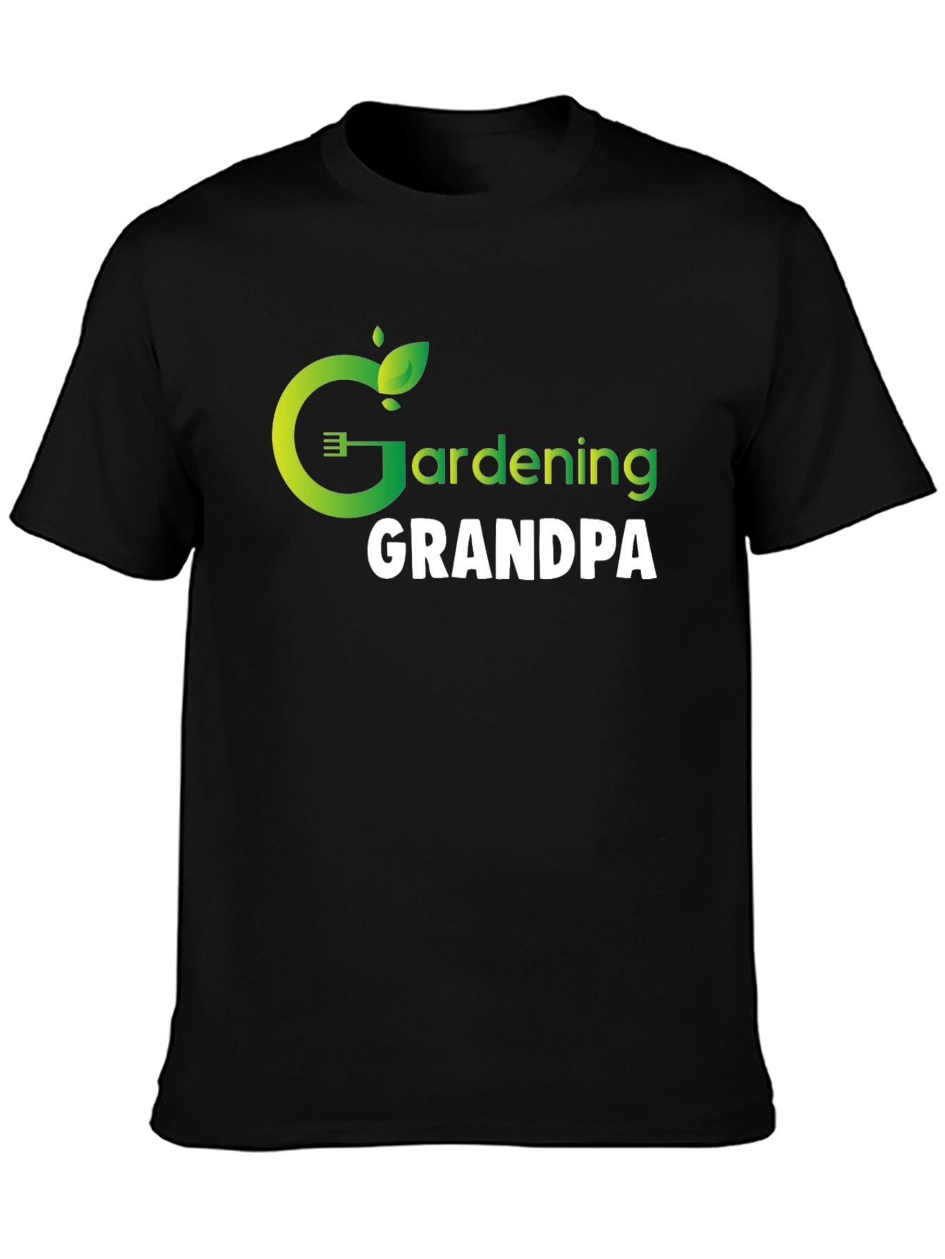 Black Gardening Grandpa Graphic T-Shirt view 3