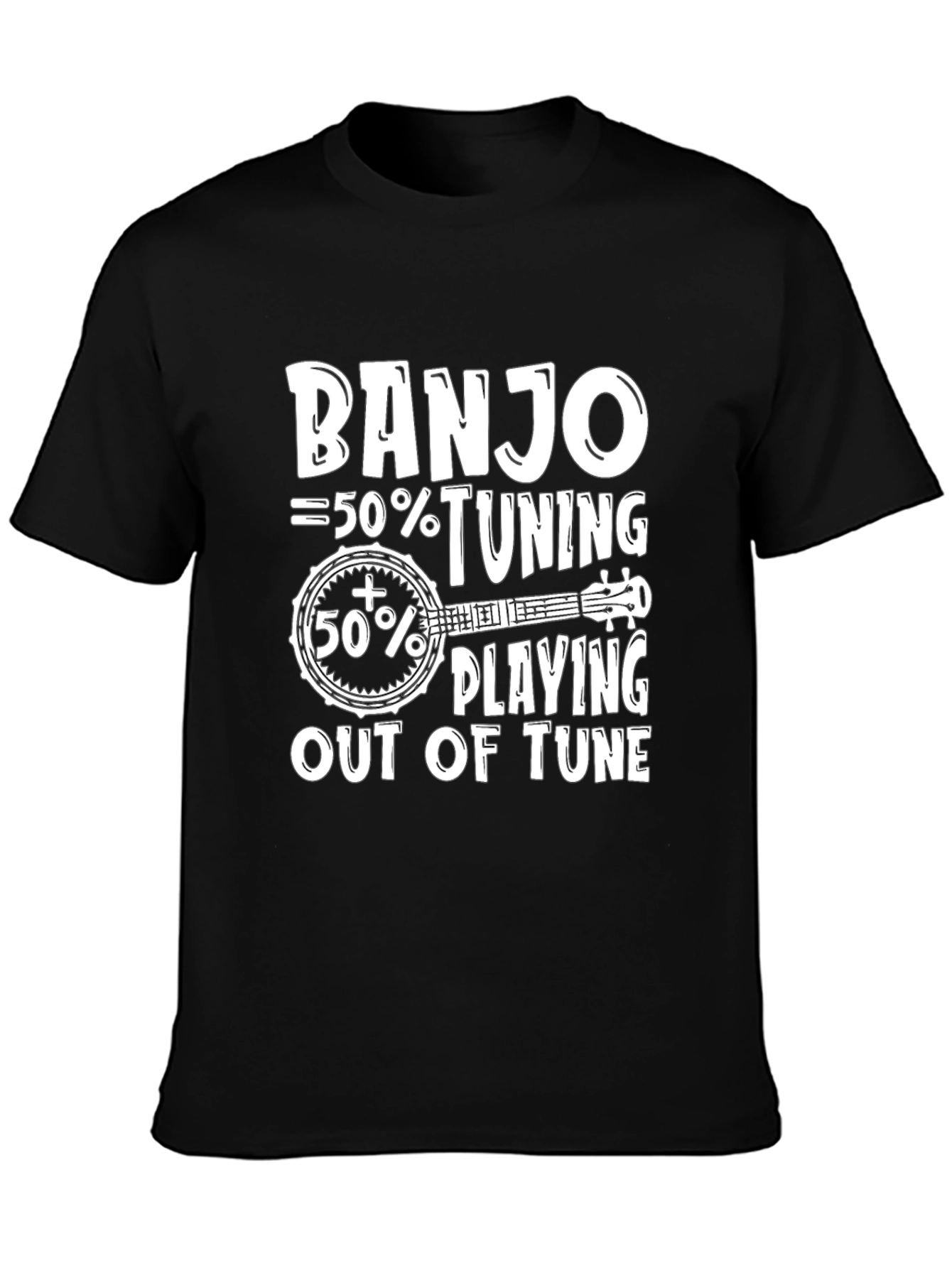Black Banjo Lover T-Shirt: Tuning and Playing Fun view 3